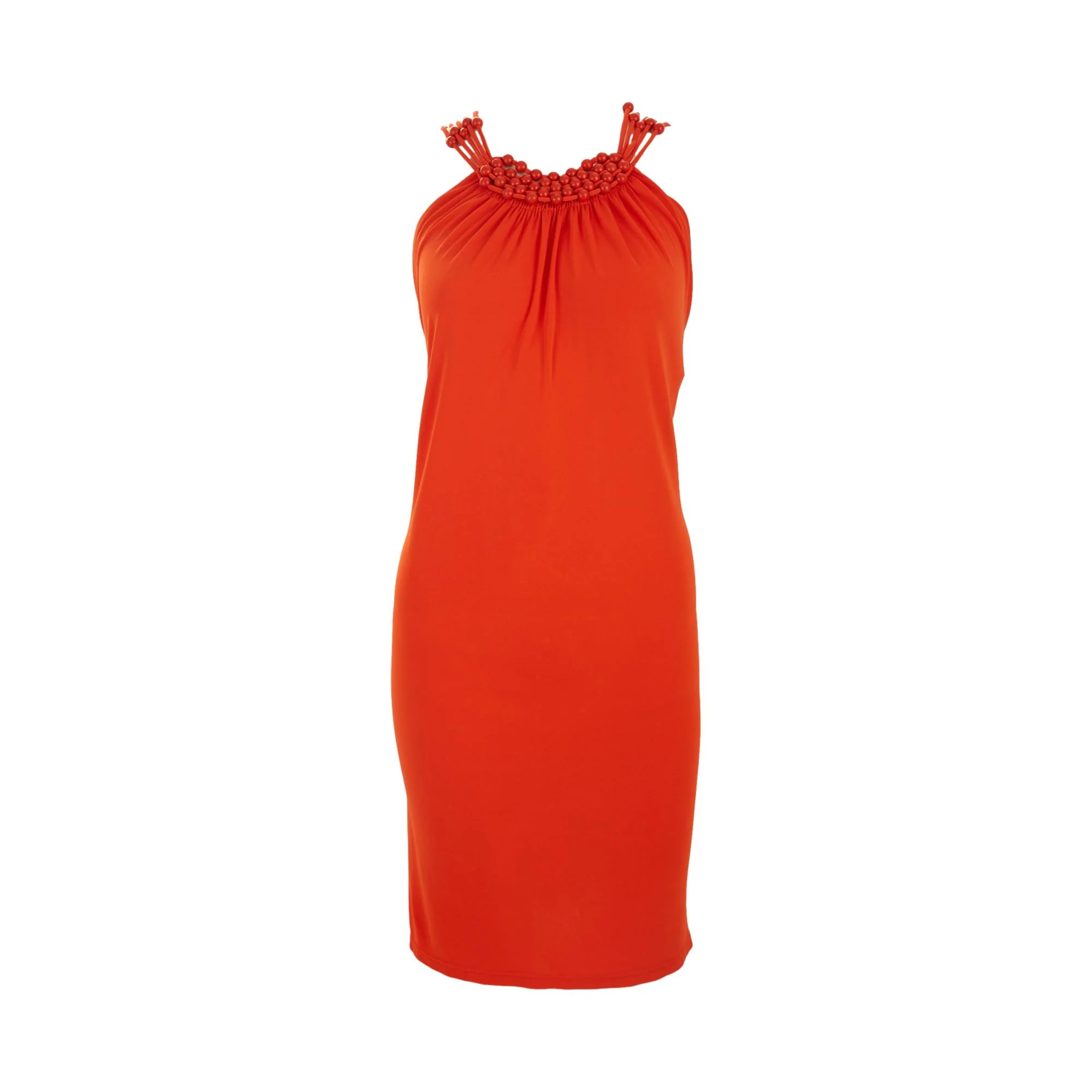 Celine Orange Beaded Dress