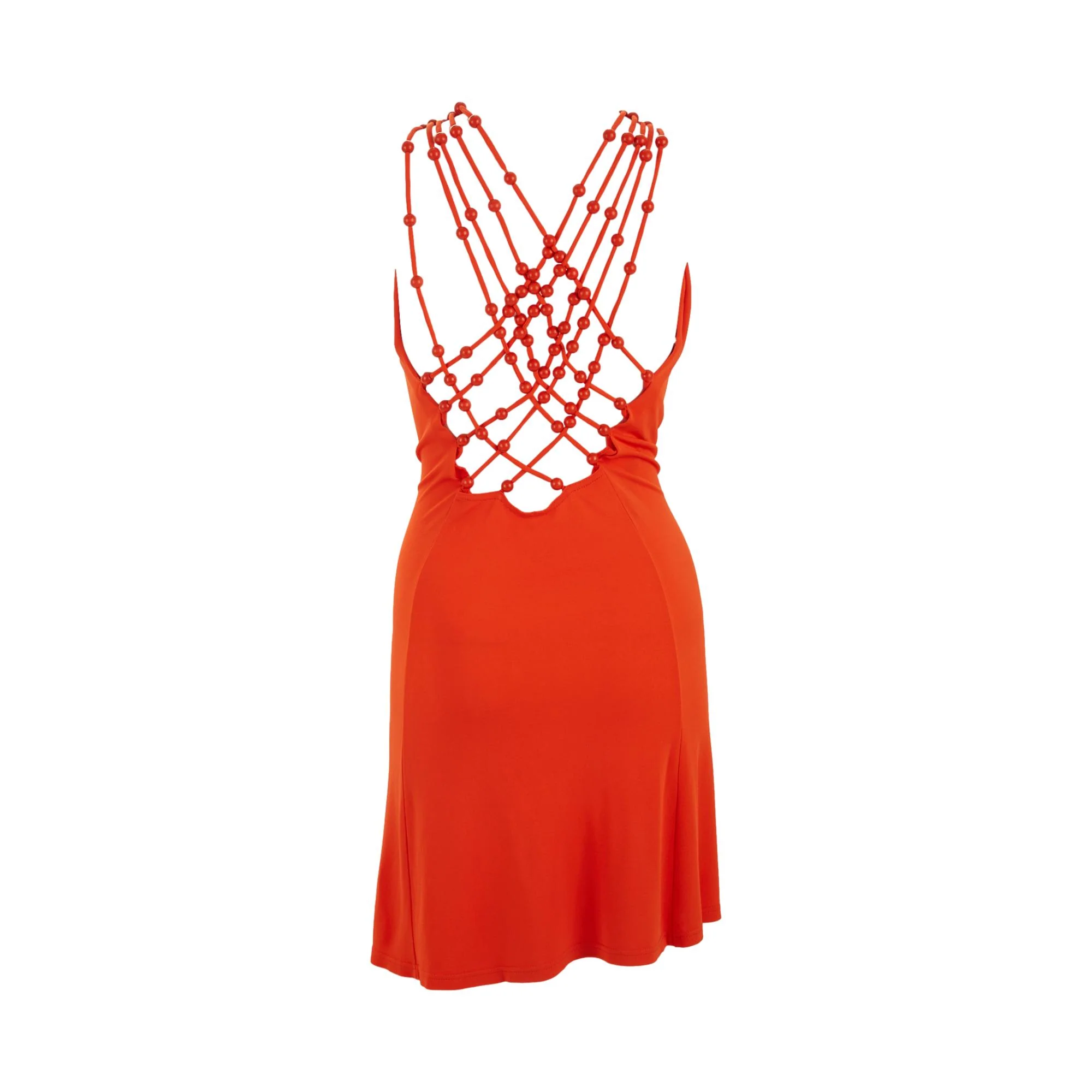 Celine Orange Beaded Dress - Image 2