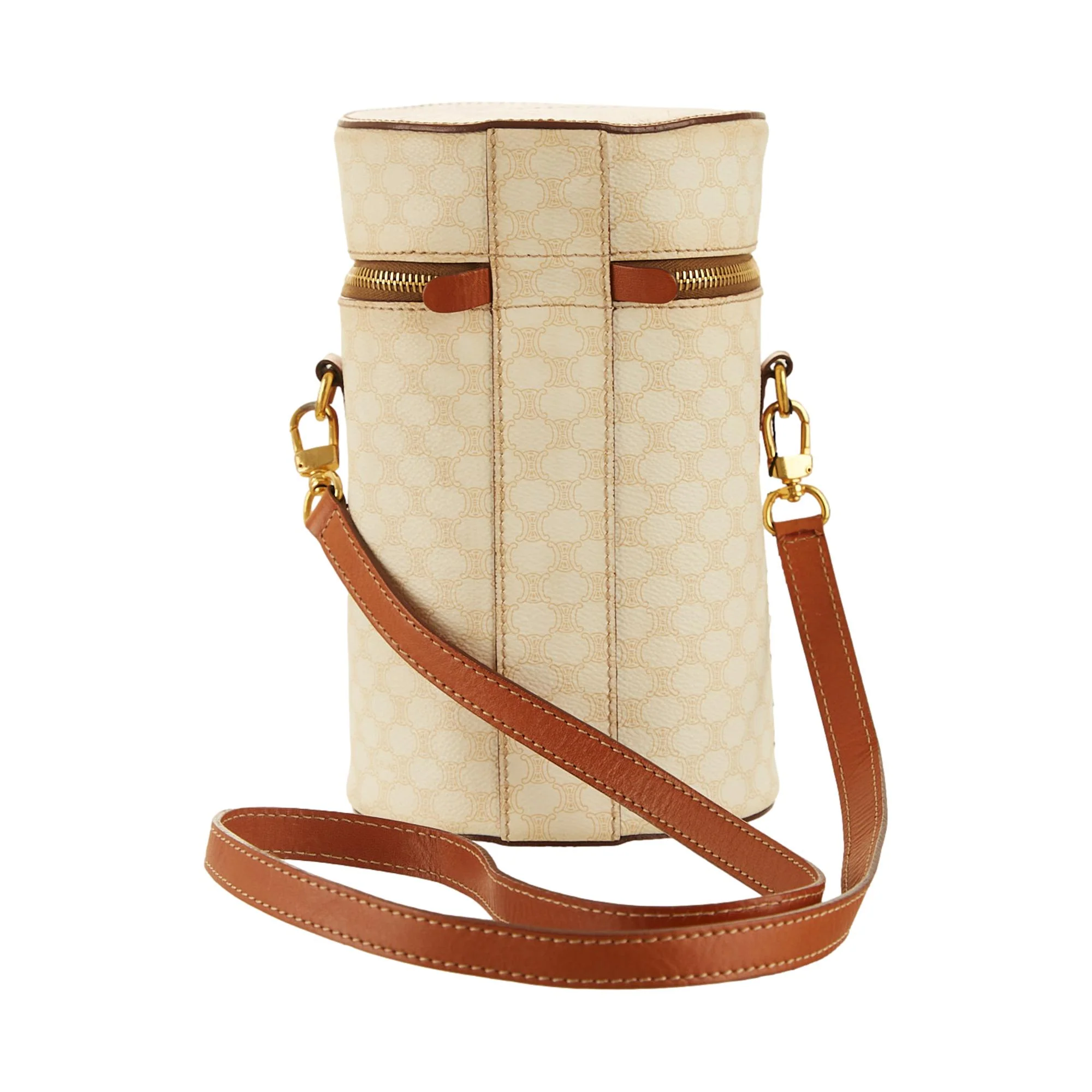Celine White Logo Cylinder Bag - Image 2