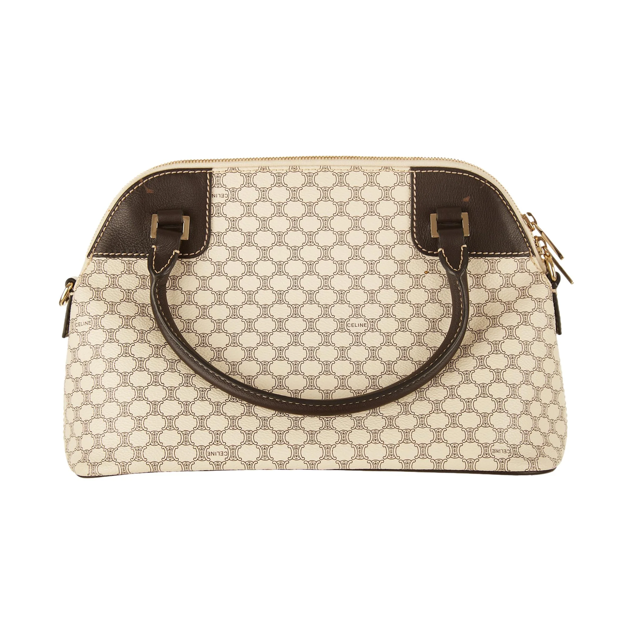 Celine White Macadam 2Way Bag - Image 2