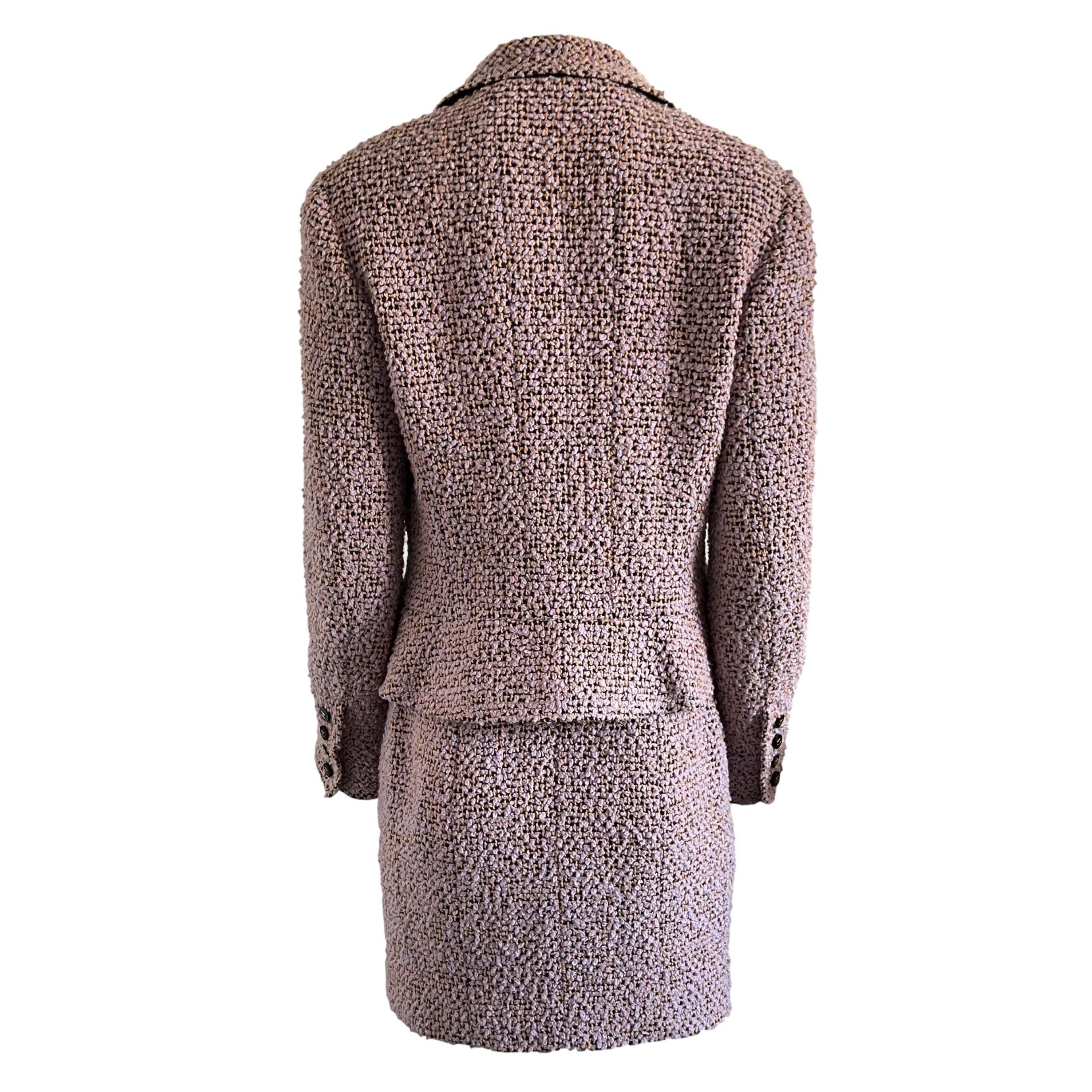 Chanel 1994 Purple Tweed Skirt Set - Image 2