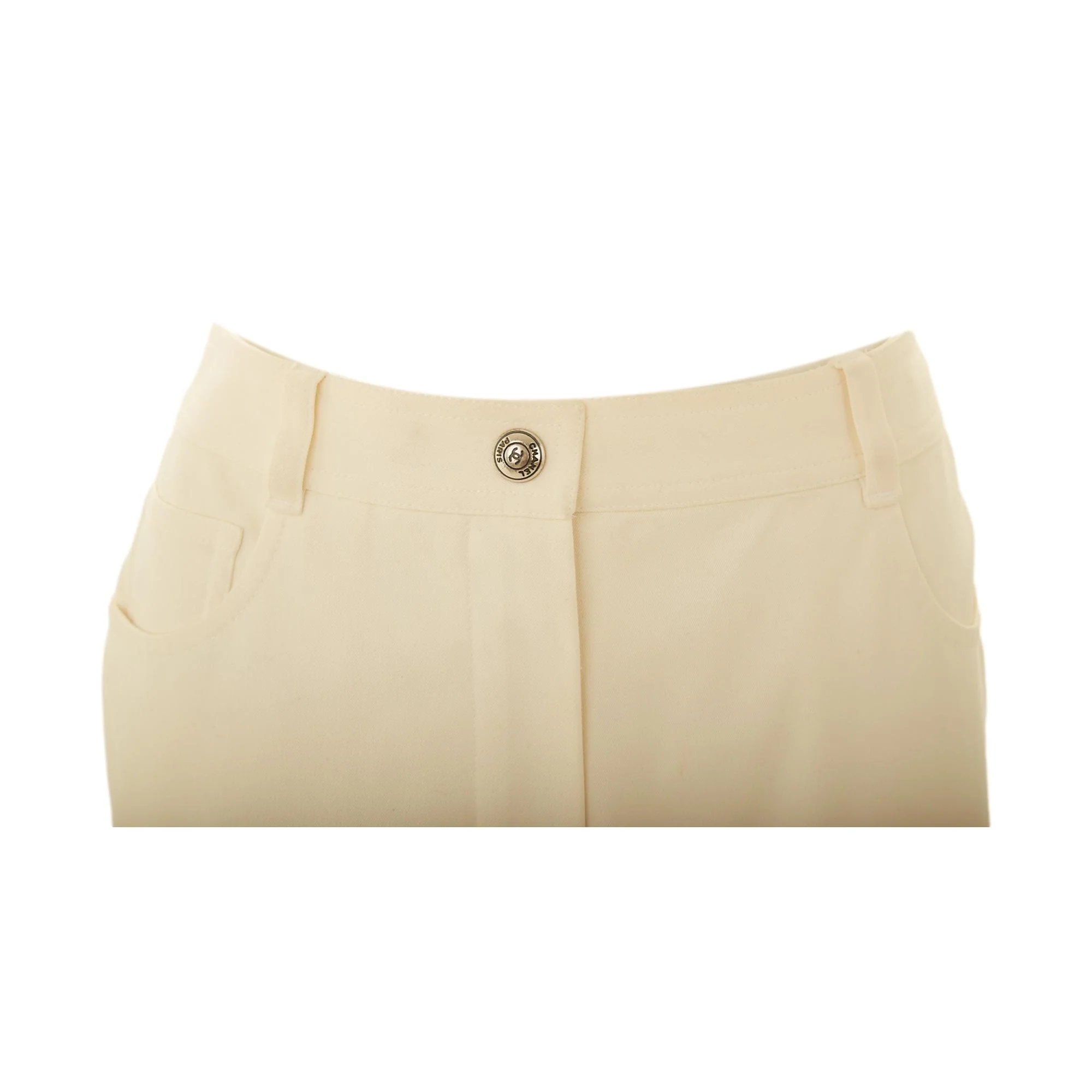 Chanel '97 Ivory Tie-Up Pants - Image 3