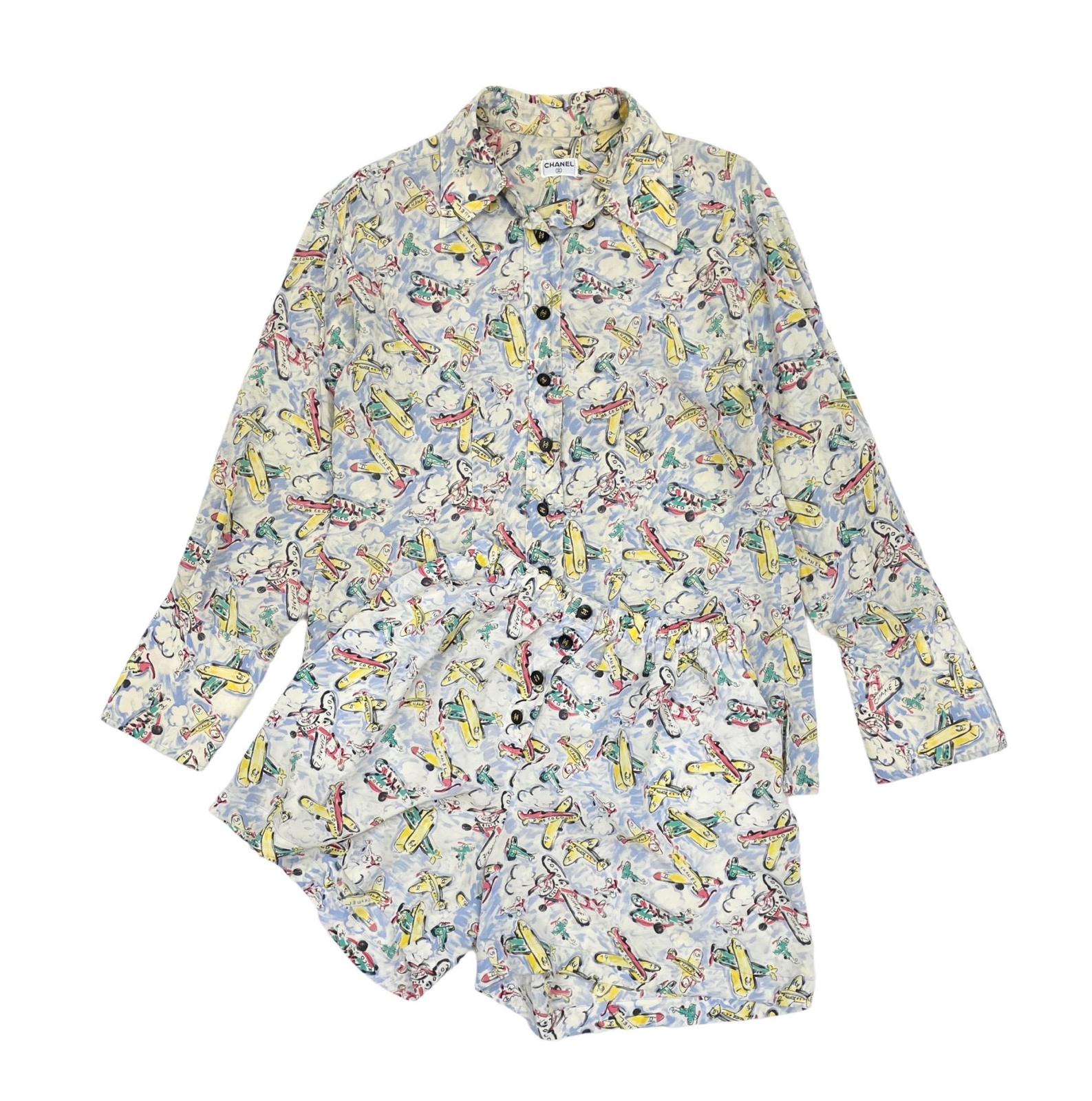 Chanel Airplane Printed Short Set