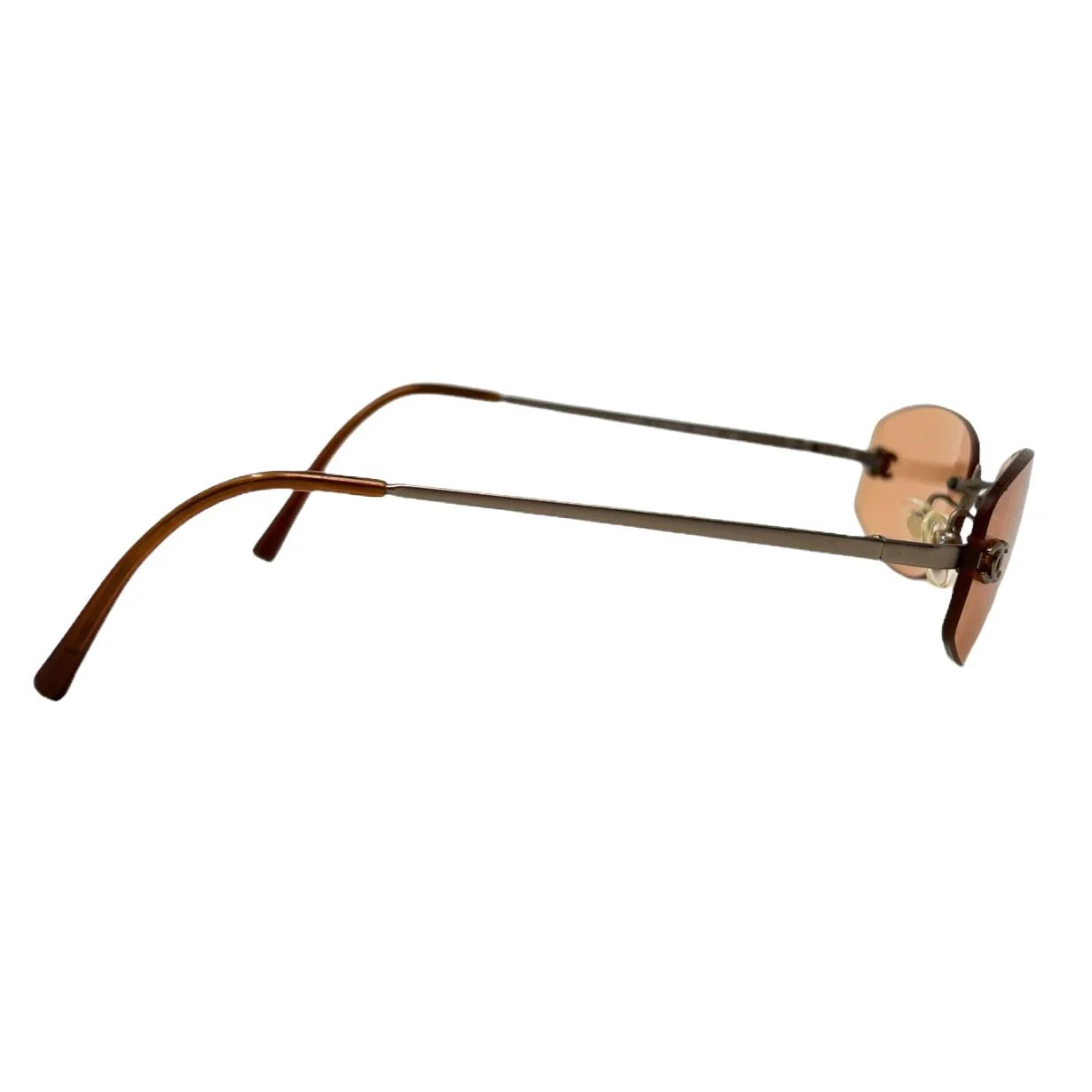 Chanel Amber Logo Rimless Micro Sunglasses - Image 2