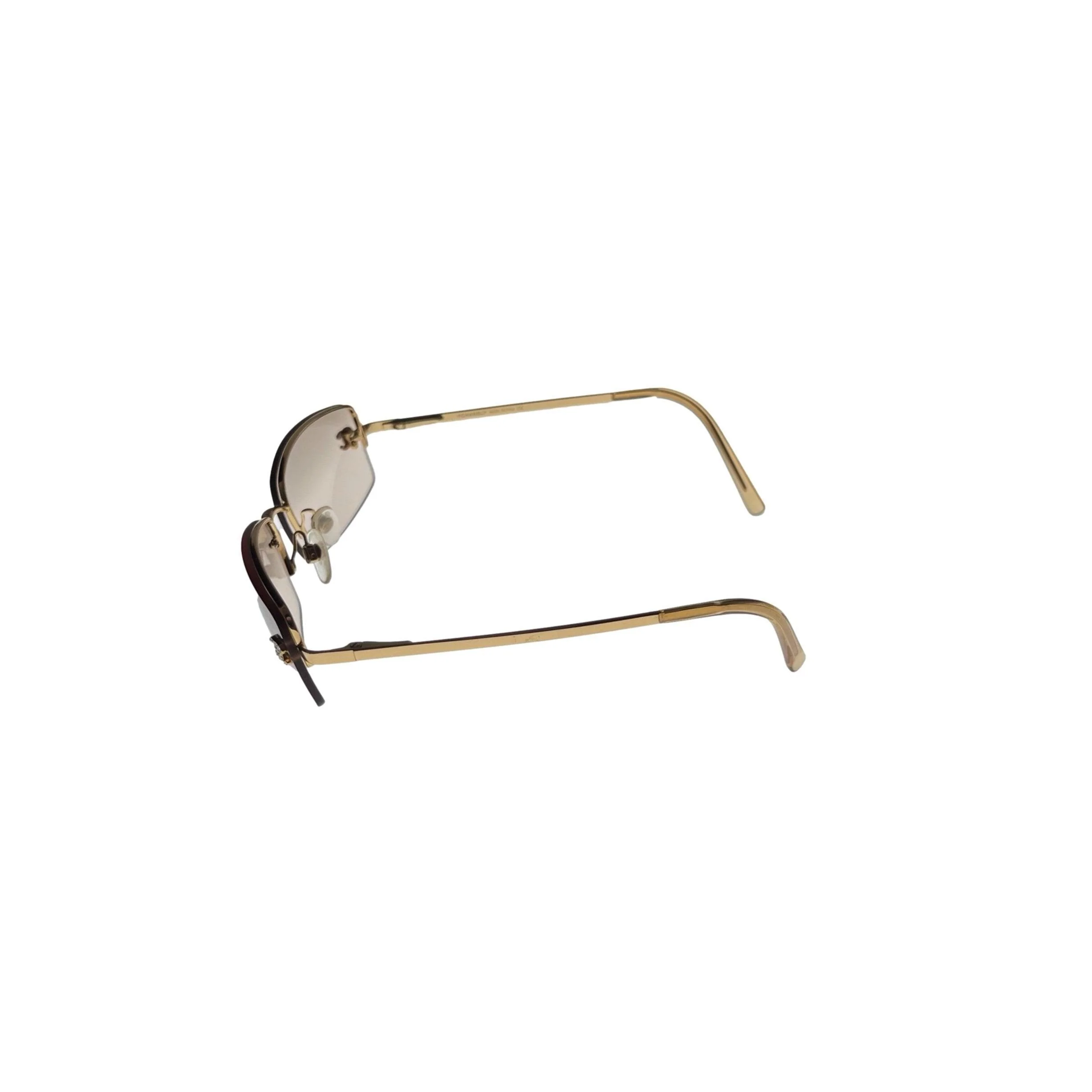 Chanel Amber Logo Rimless Sunglasses - Image 2