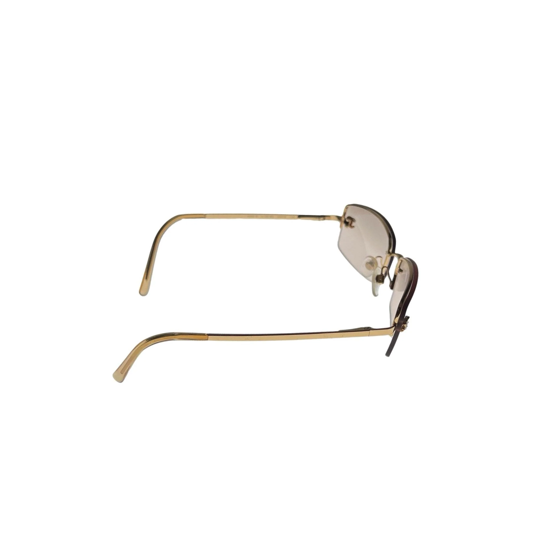 Chanel Amber Logo Rimless Sunglasses - Image 3