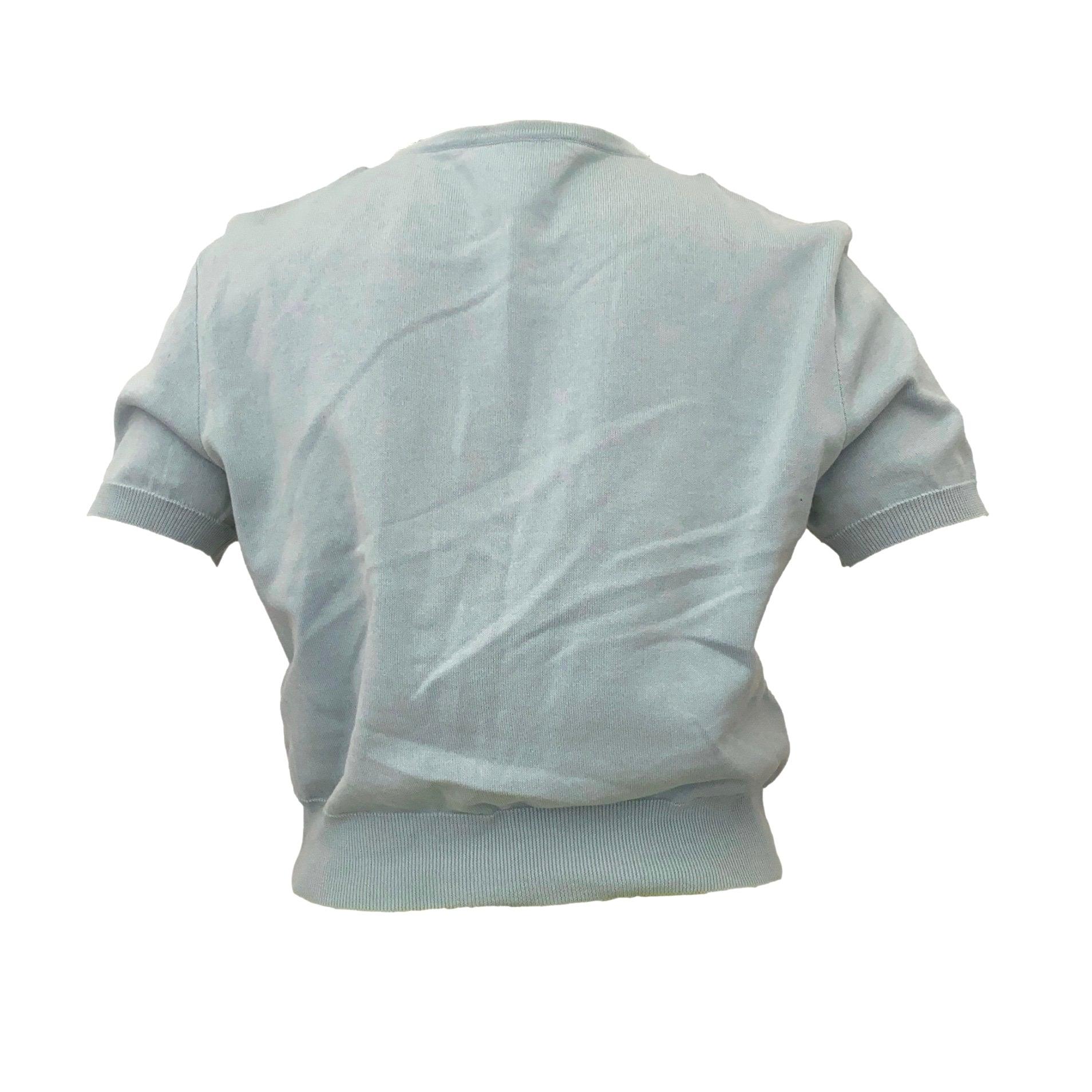 Chanel Baby Blue Button Down Top - Image 2