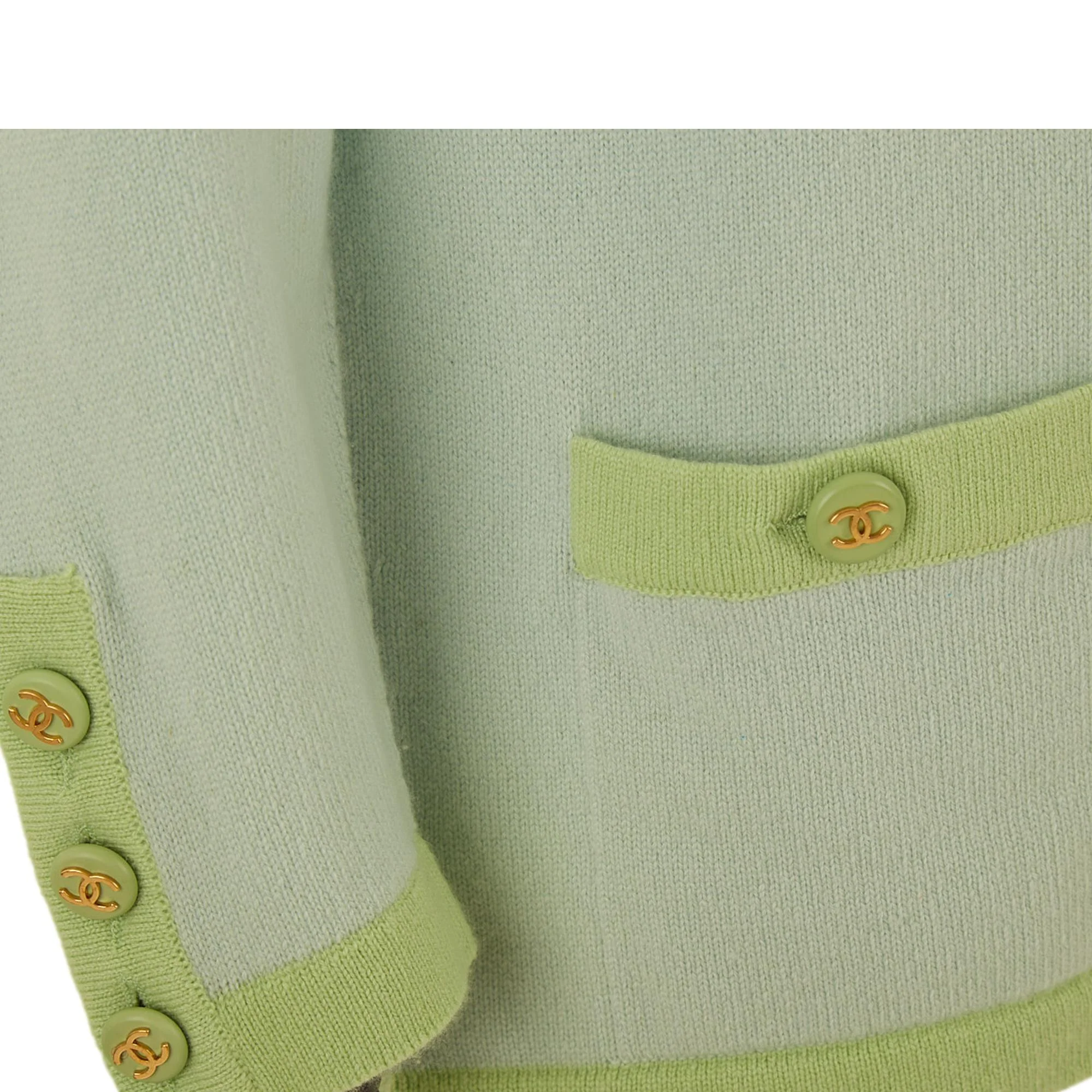 Chanel Baby Blue Cashmere Sweater Set - Image 3