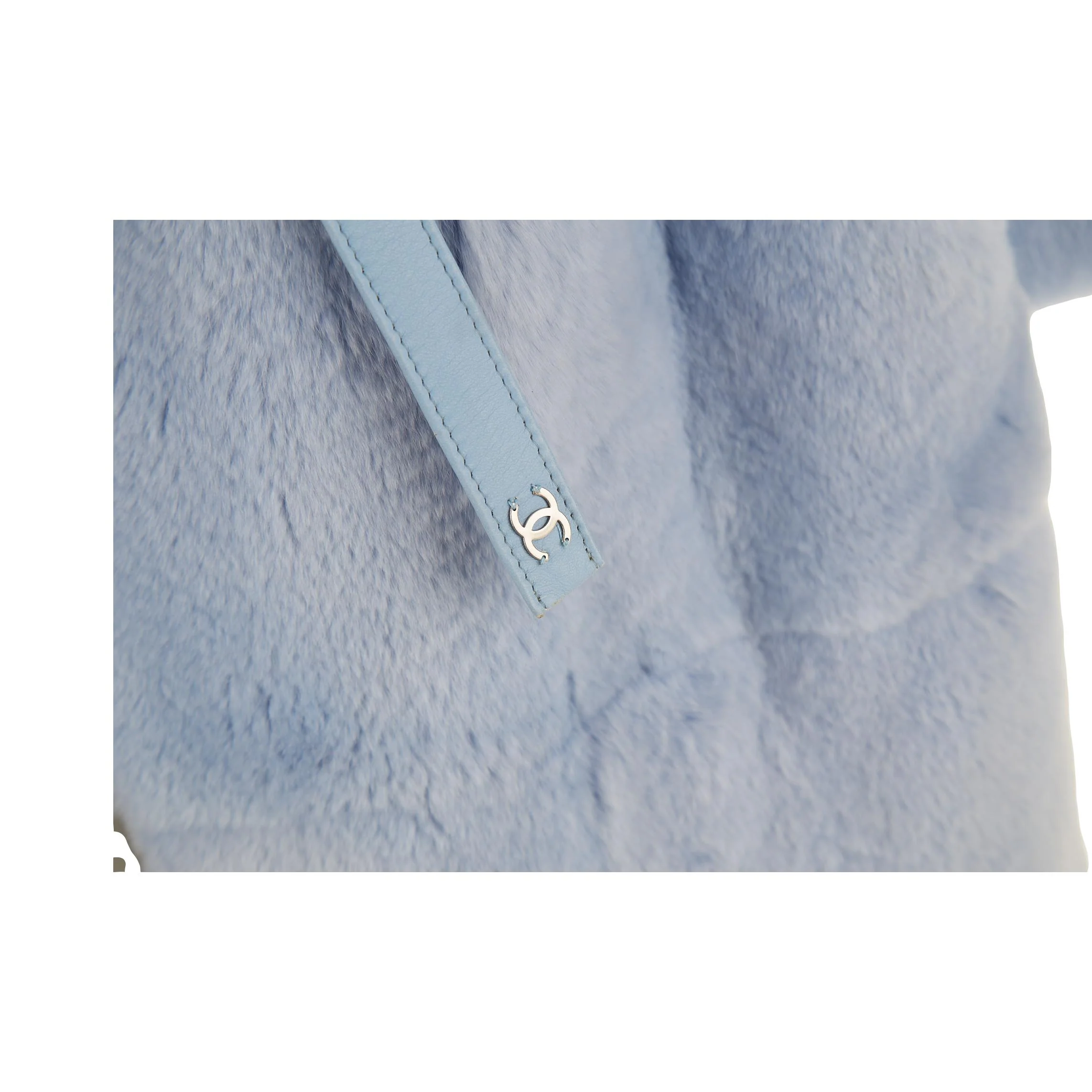 Chanel Baby Blue Fur Coat - Image 4
