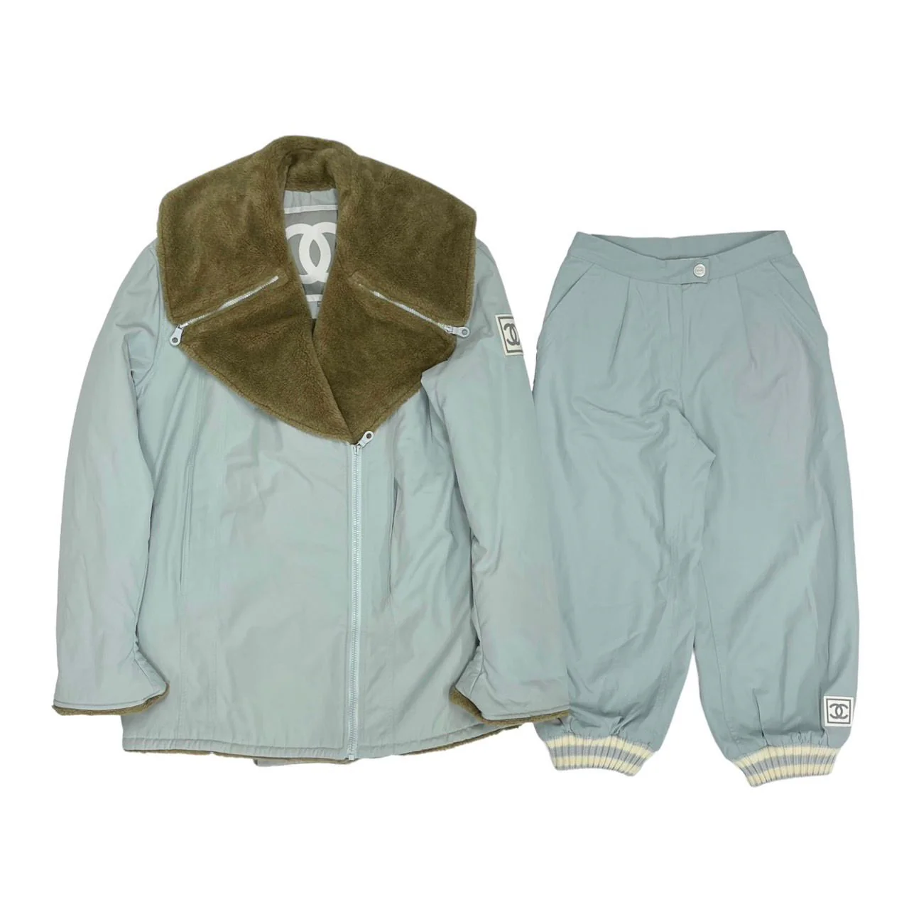 Chanel Baby Blue Jacket Set