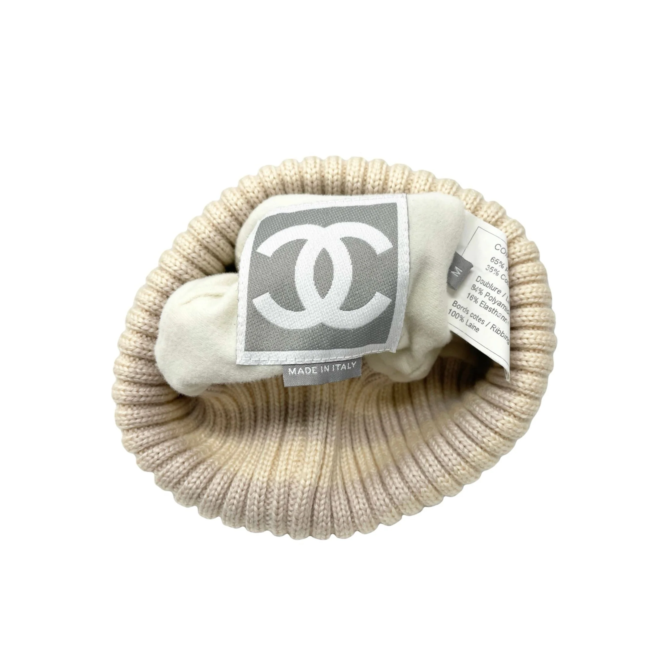 Chanel Baby Blue Logo Beanie - Image 3