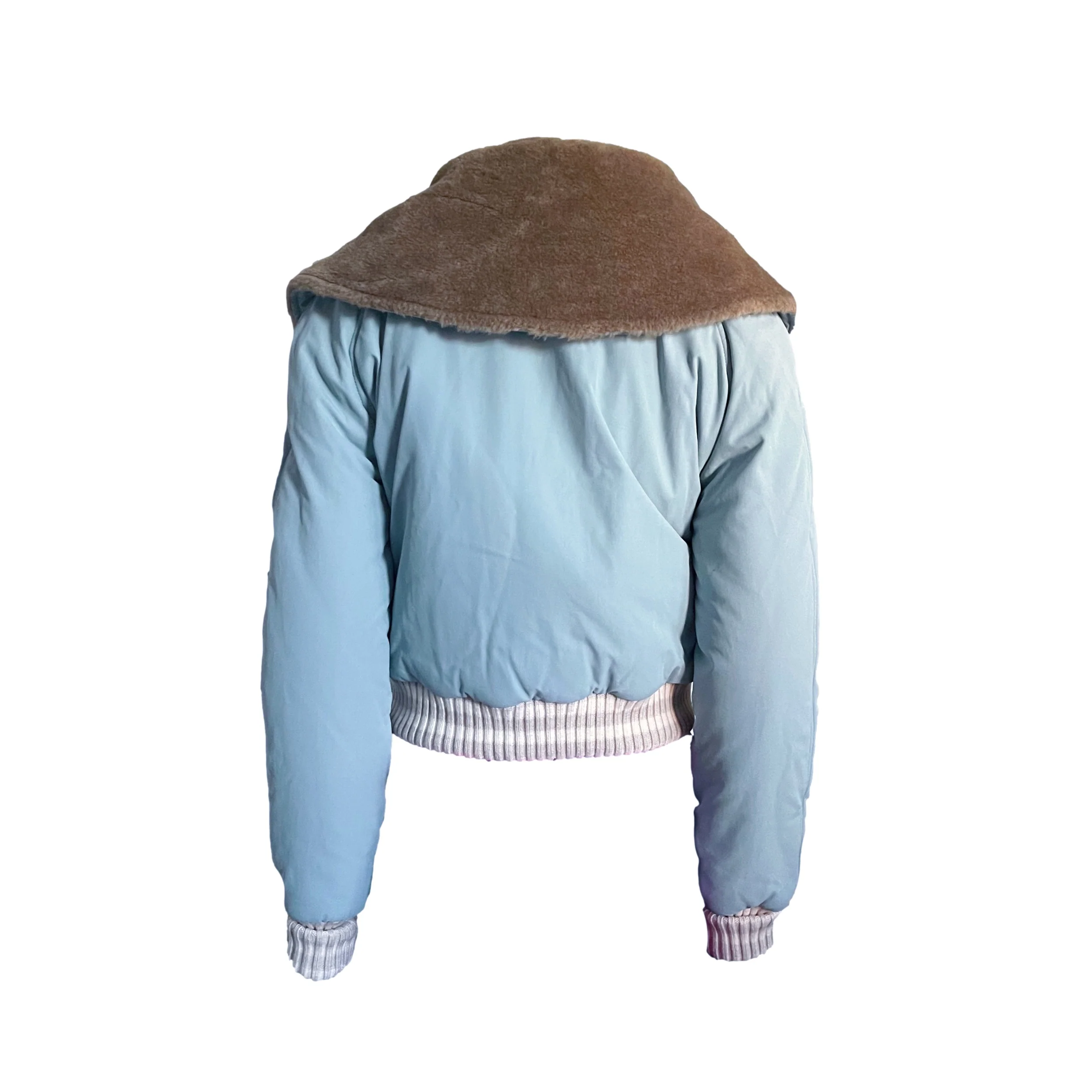 Chanel Baby Blue Short Puffer Coat - Image 2