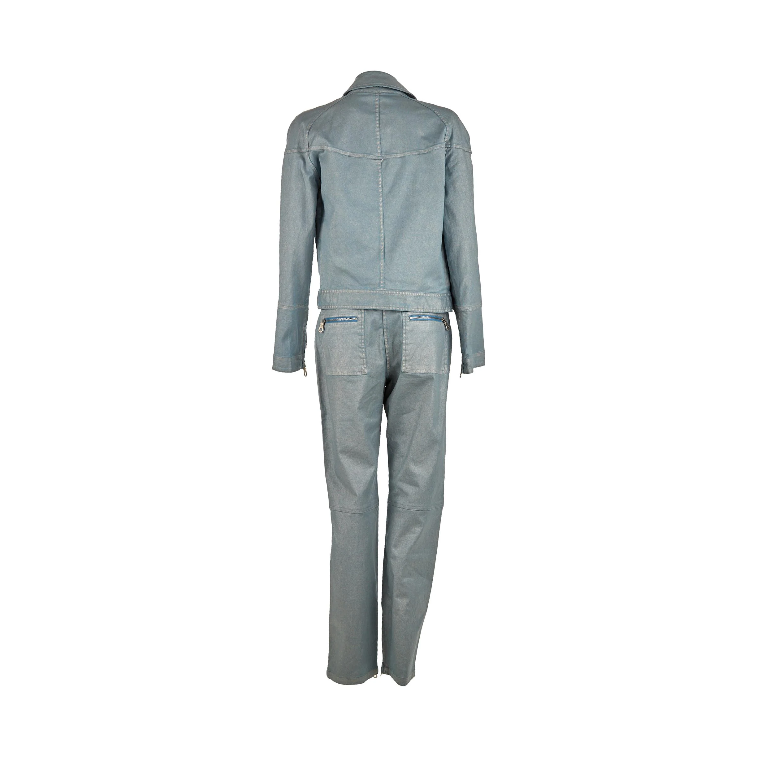 Chanel Sport Baby Blue Logo Pant Set - Image 3