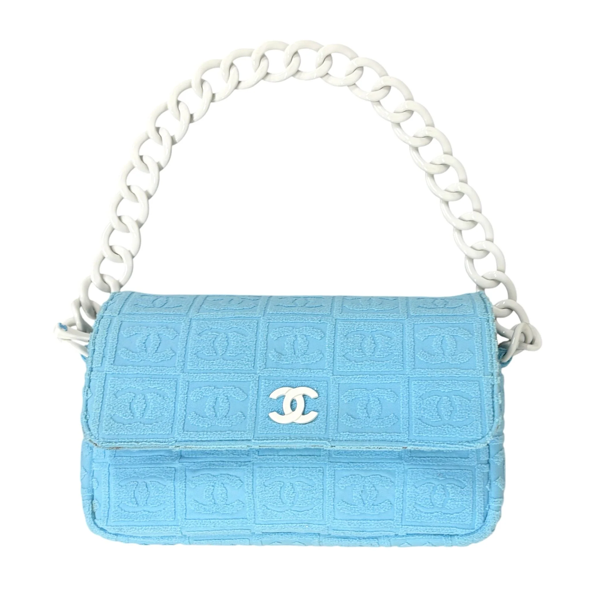 Chanel Baby Blue Terry Shoulder Bag
