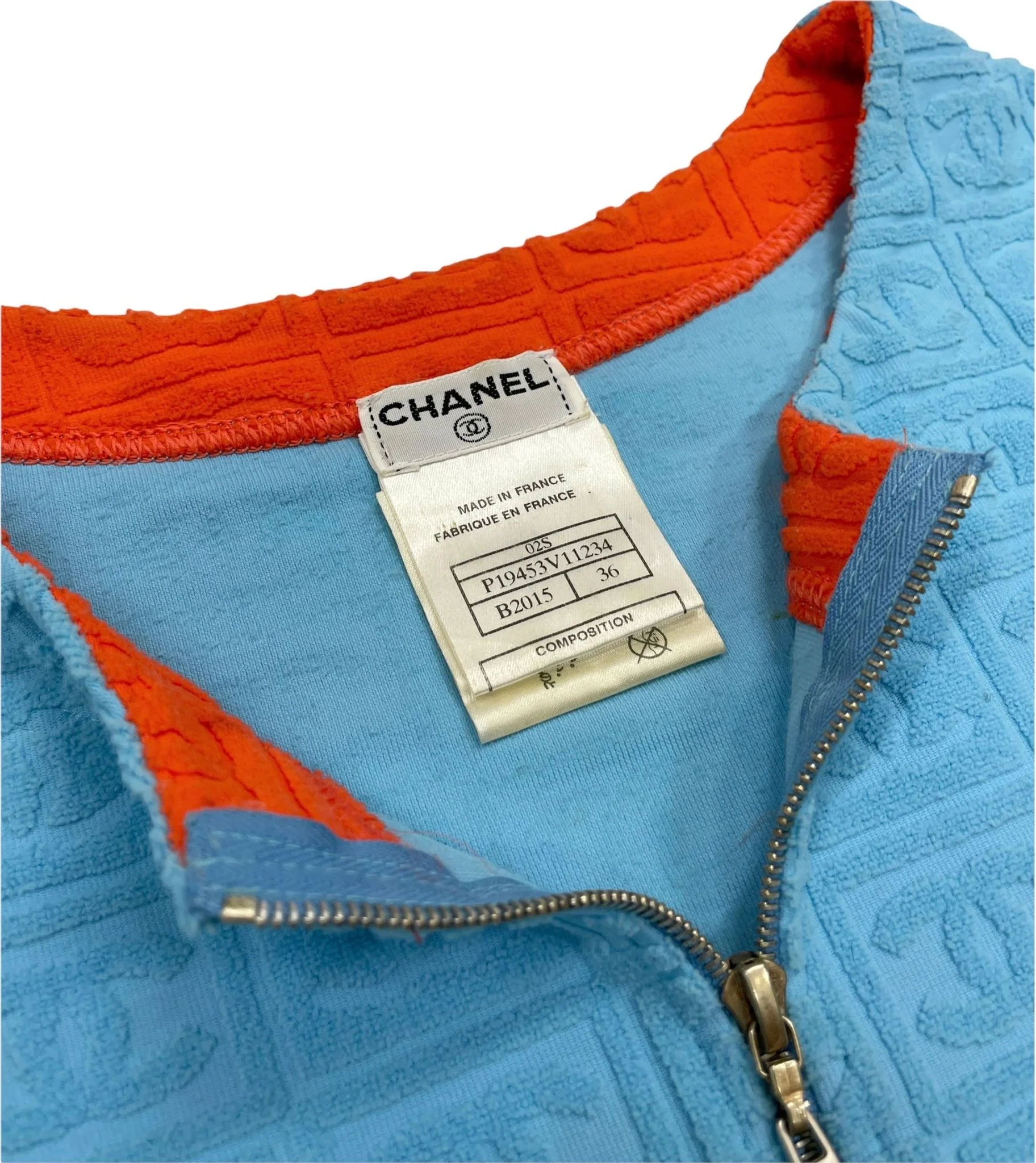 Chanel Baby Blue Terrycloth Crop Top - Image 3