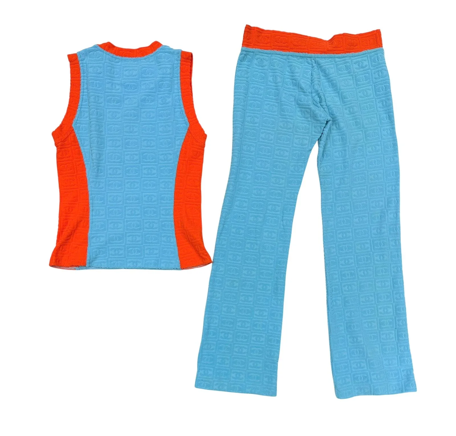 Chanel Baby Blue Terrycloth Logo Set - Image 3