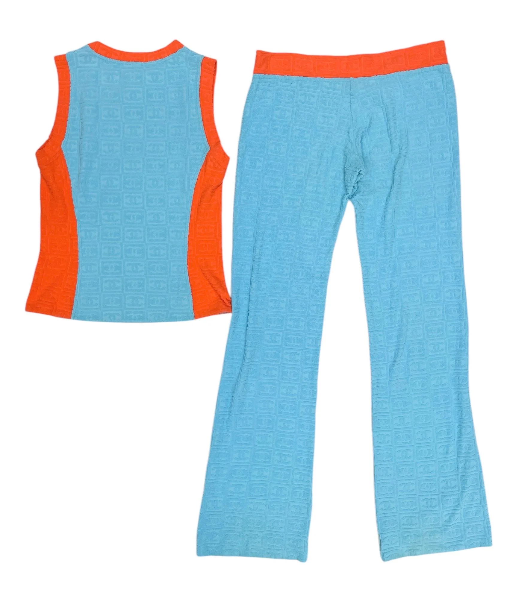 Chanel Baby Blue Terrycloth Logo Set - Image 2
