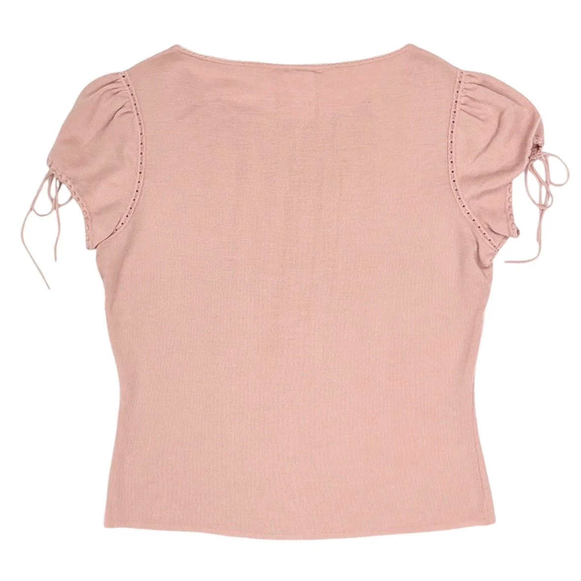 Chanel Baby Pink Cap Sleeve Logo Top - Image 2