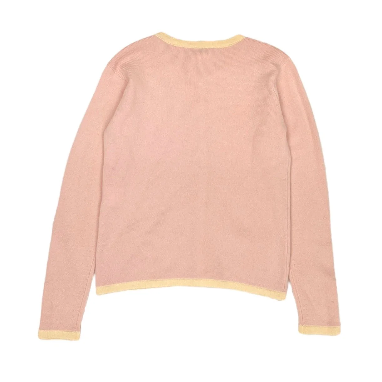 Chanel Baby Pink Cashmere Logo Button Cardigan Set - Image 2