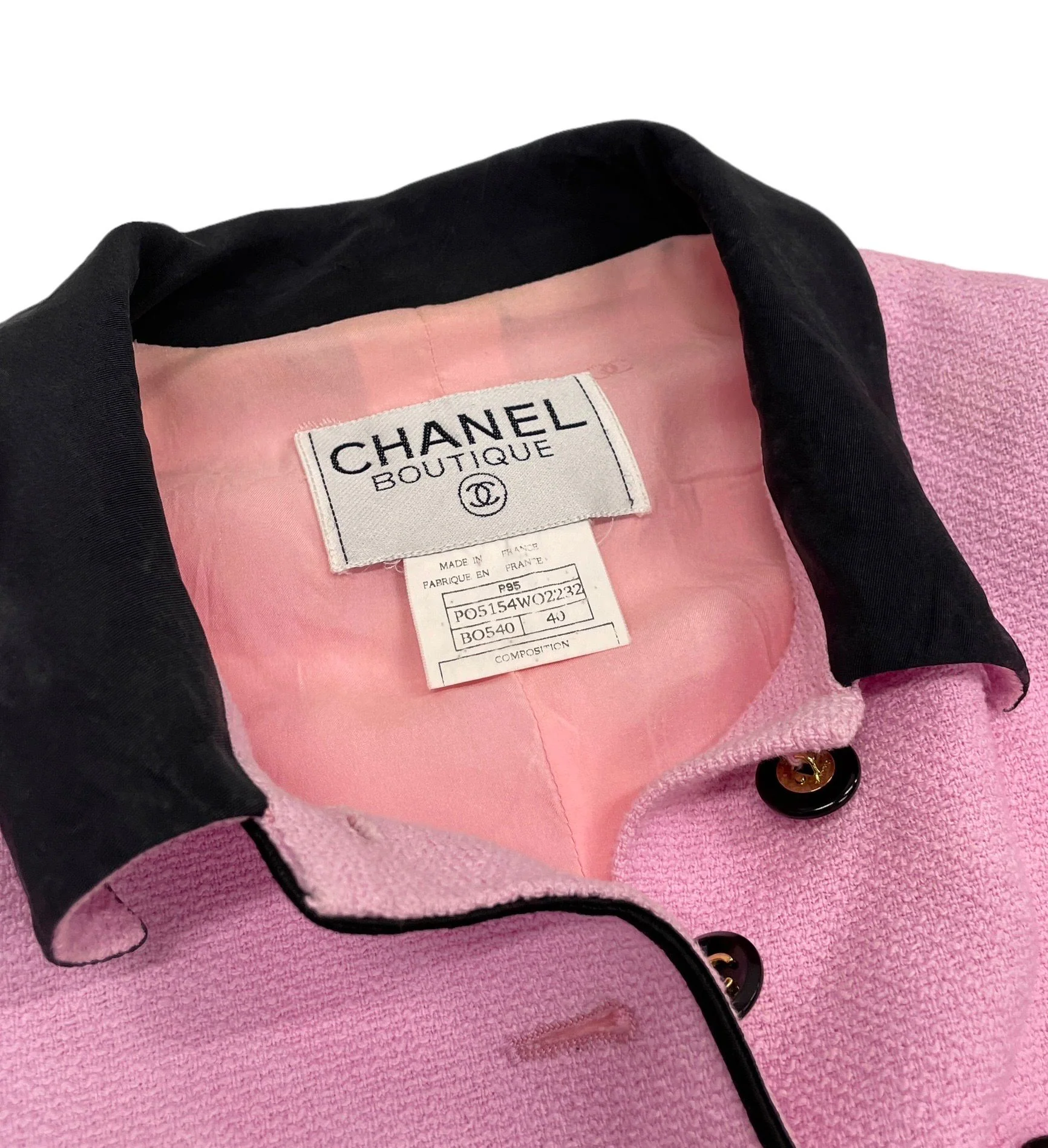 Chanel Baby Pink Cropped Jacket - Image 3