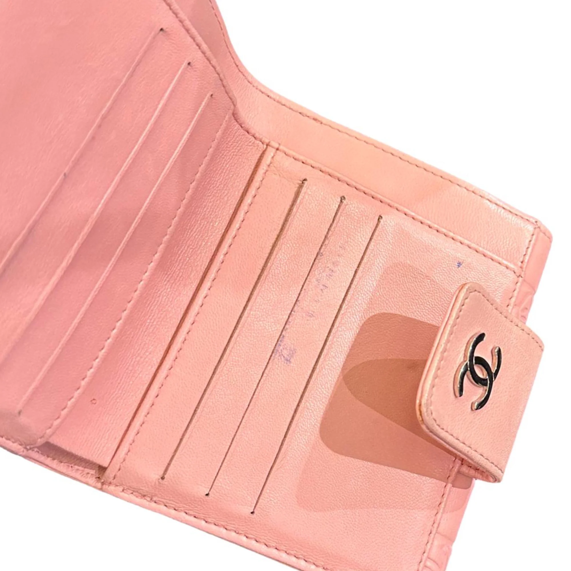 Chanel Baby Pink Icon Print Wallet - Image 3