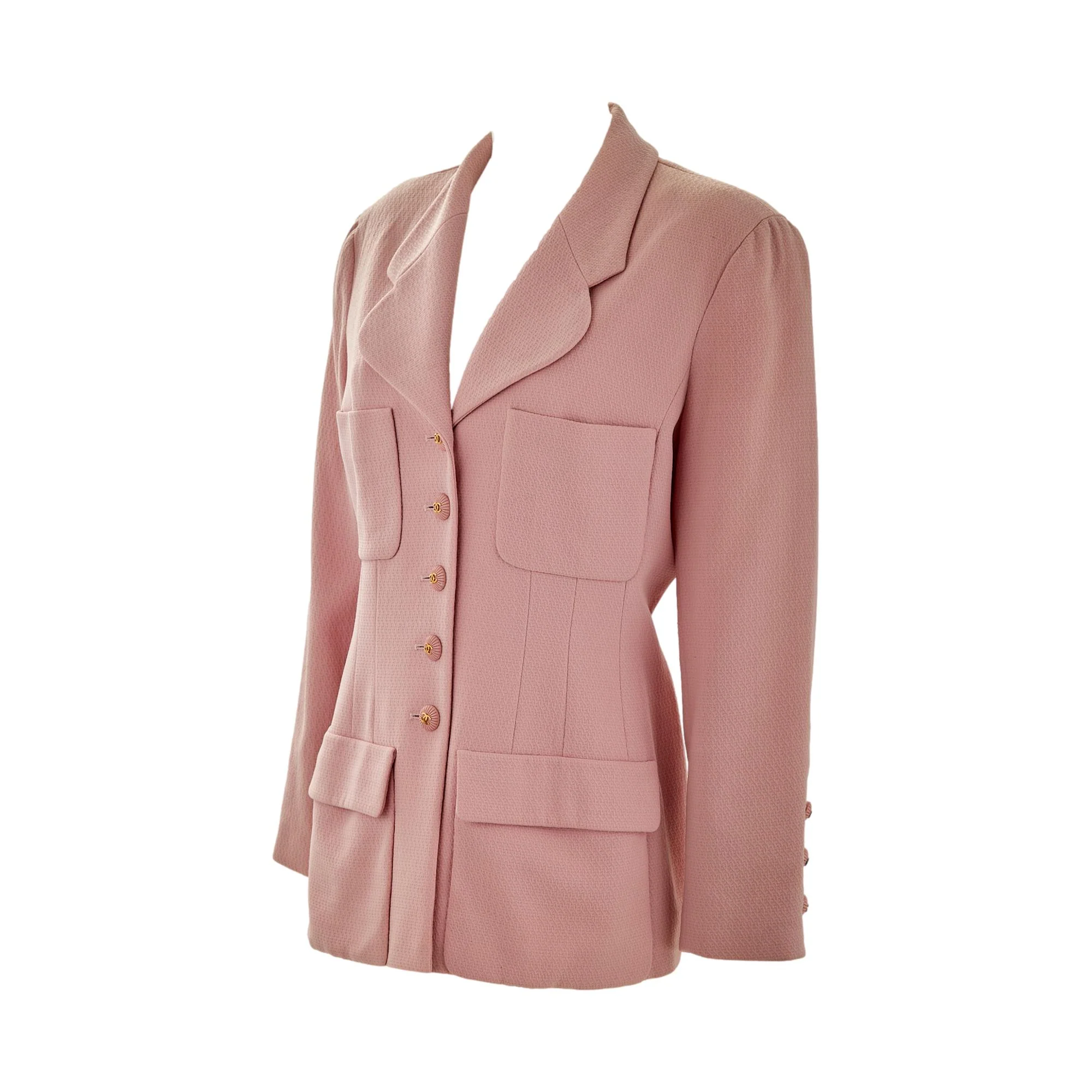 Chanel Baby Pink Logo Jacket - Image 2