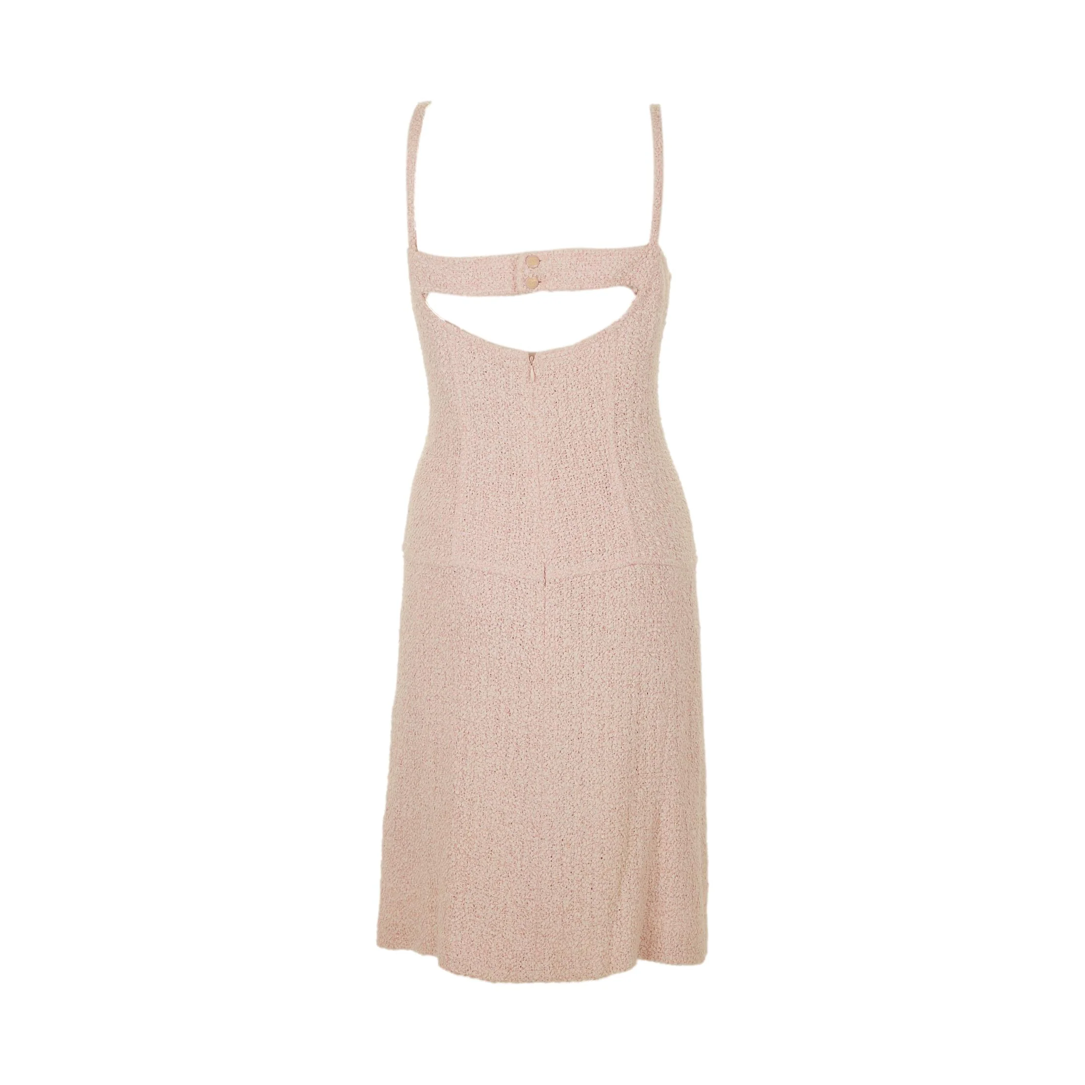 Chanel Baby Pink Tweed Dress - Image 2