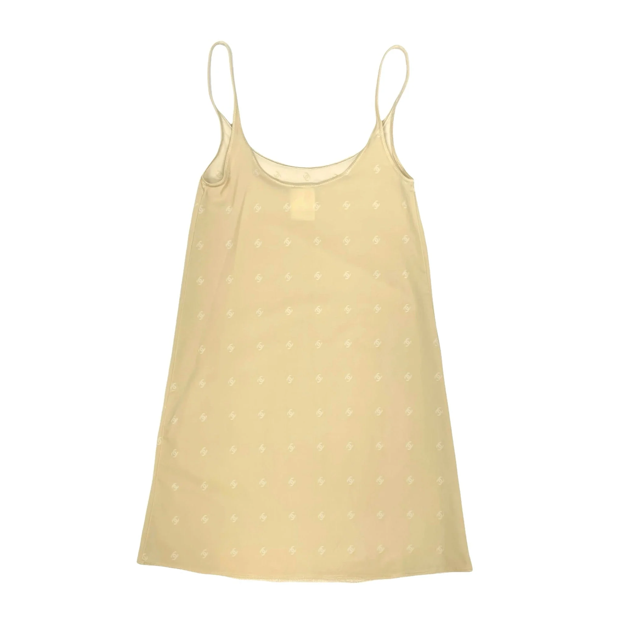 Chanel Beige All Over Logo  Slip Dress - Image 2