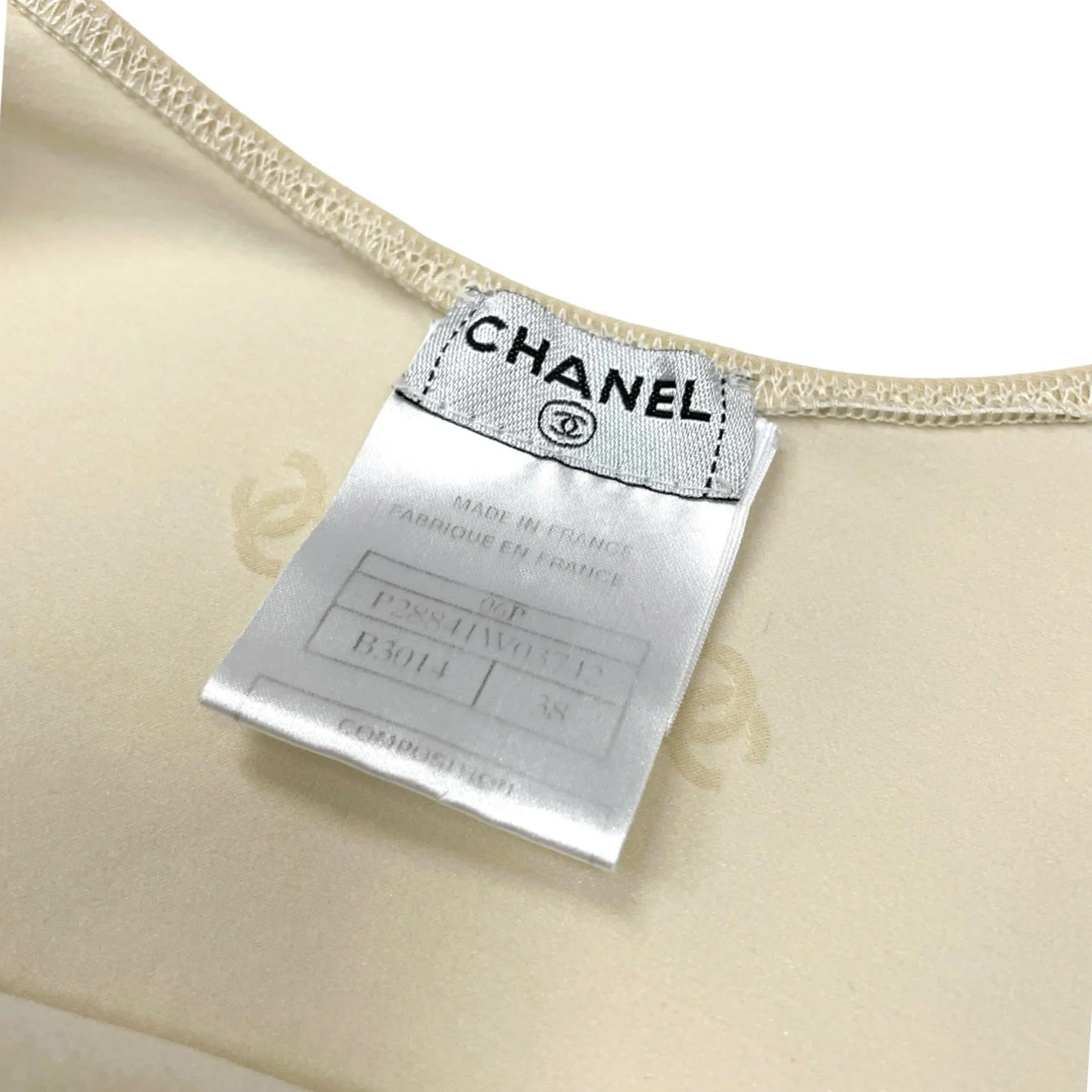 Chanel Beige All Over Logo  Slip Dress - Image 3