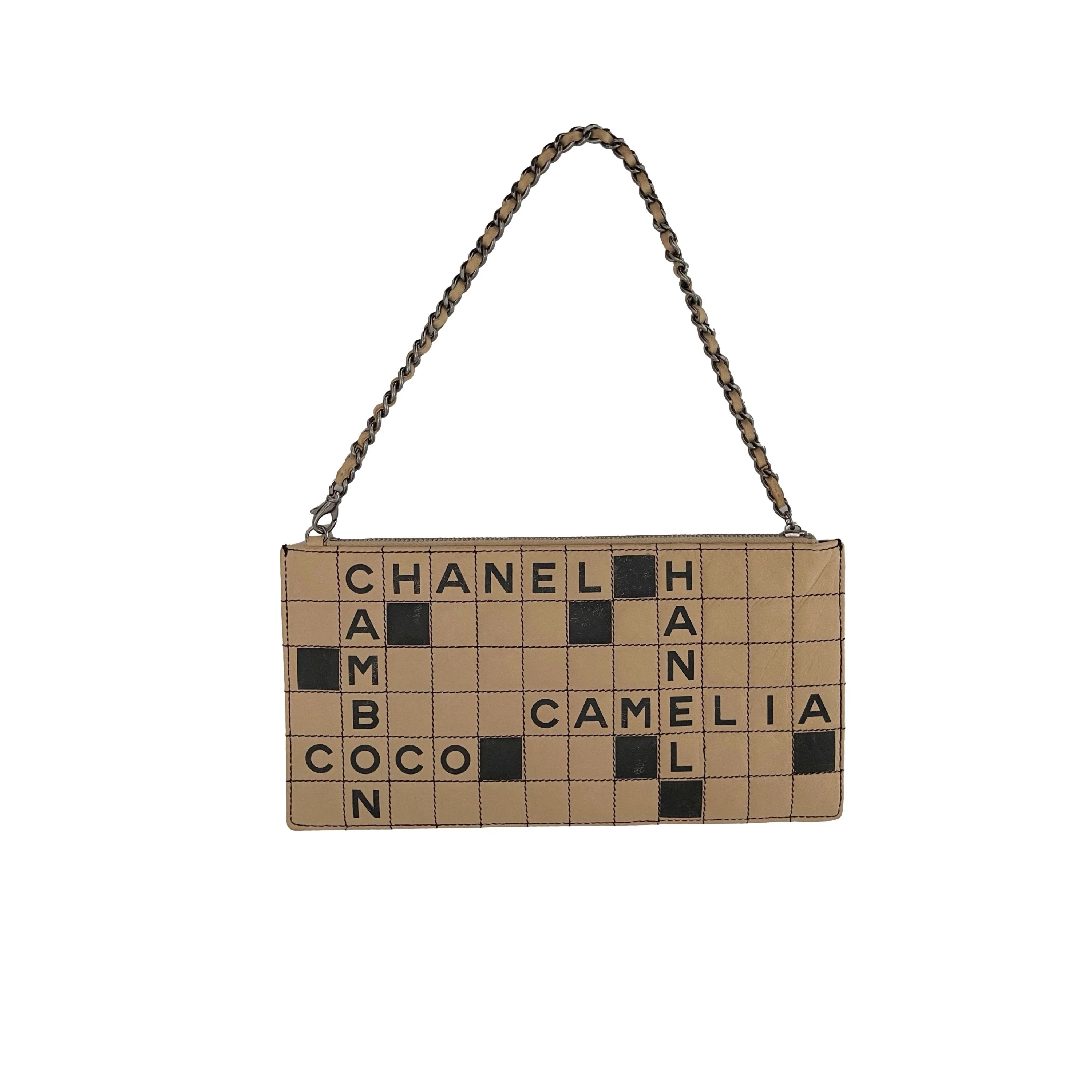 Chanel Beige Crossword Shoulder Bag - Image 2