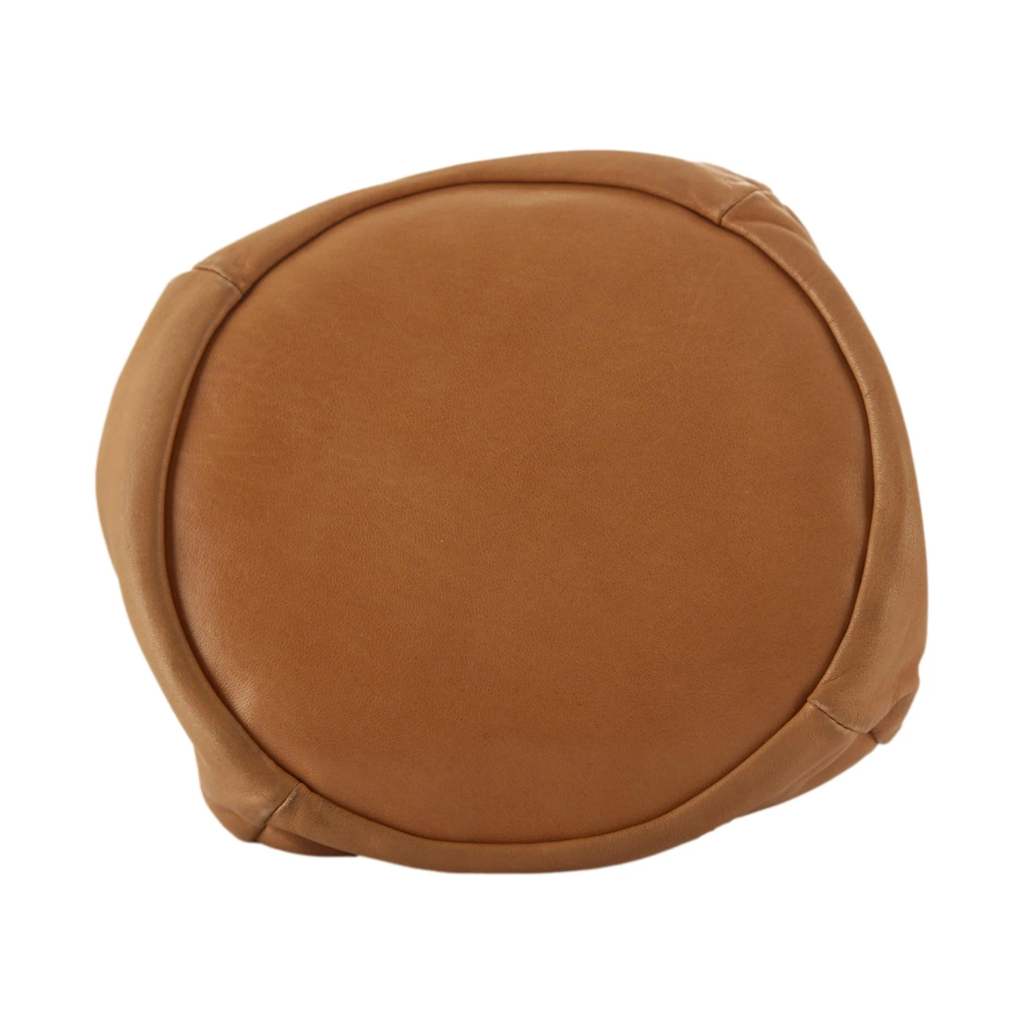 Chanel Beige Logo Round Clutch Bag - Image 3
