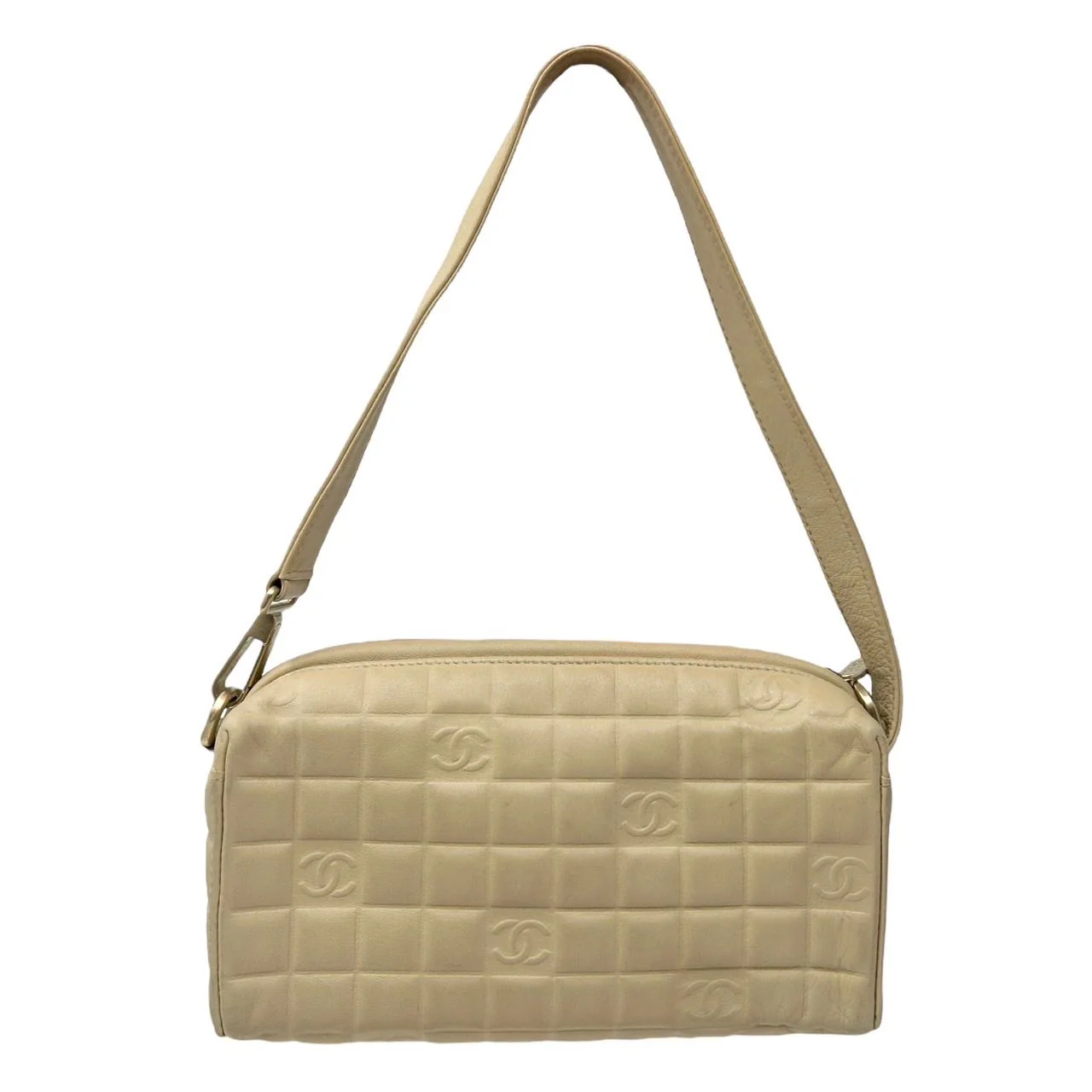 Chanel Beige Logo Shoulder Bag - Image 2