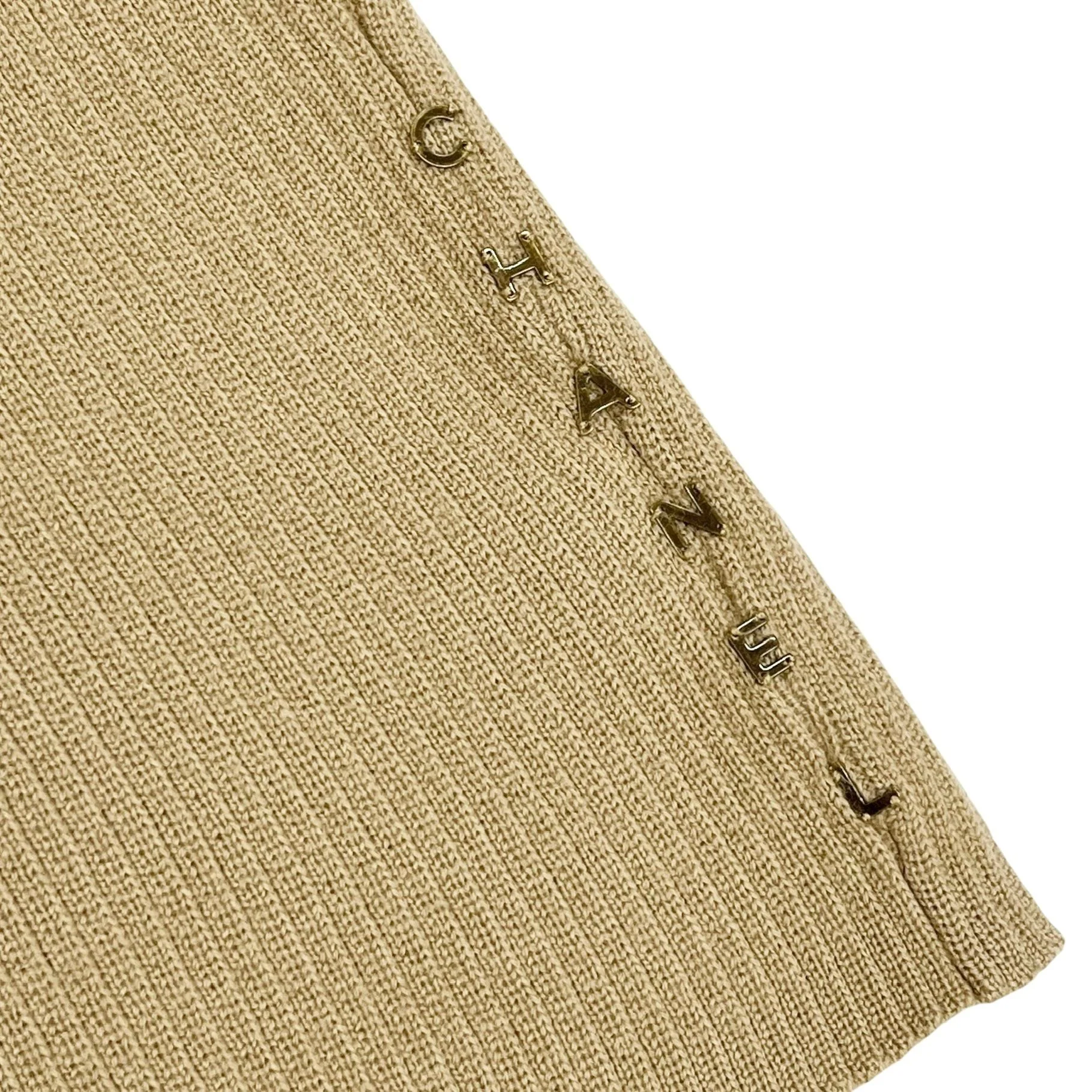 Chanel Beige Logo Tank Top - Image 3