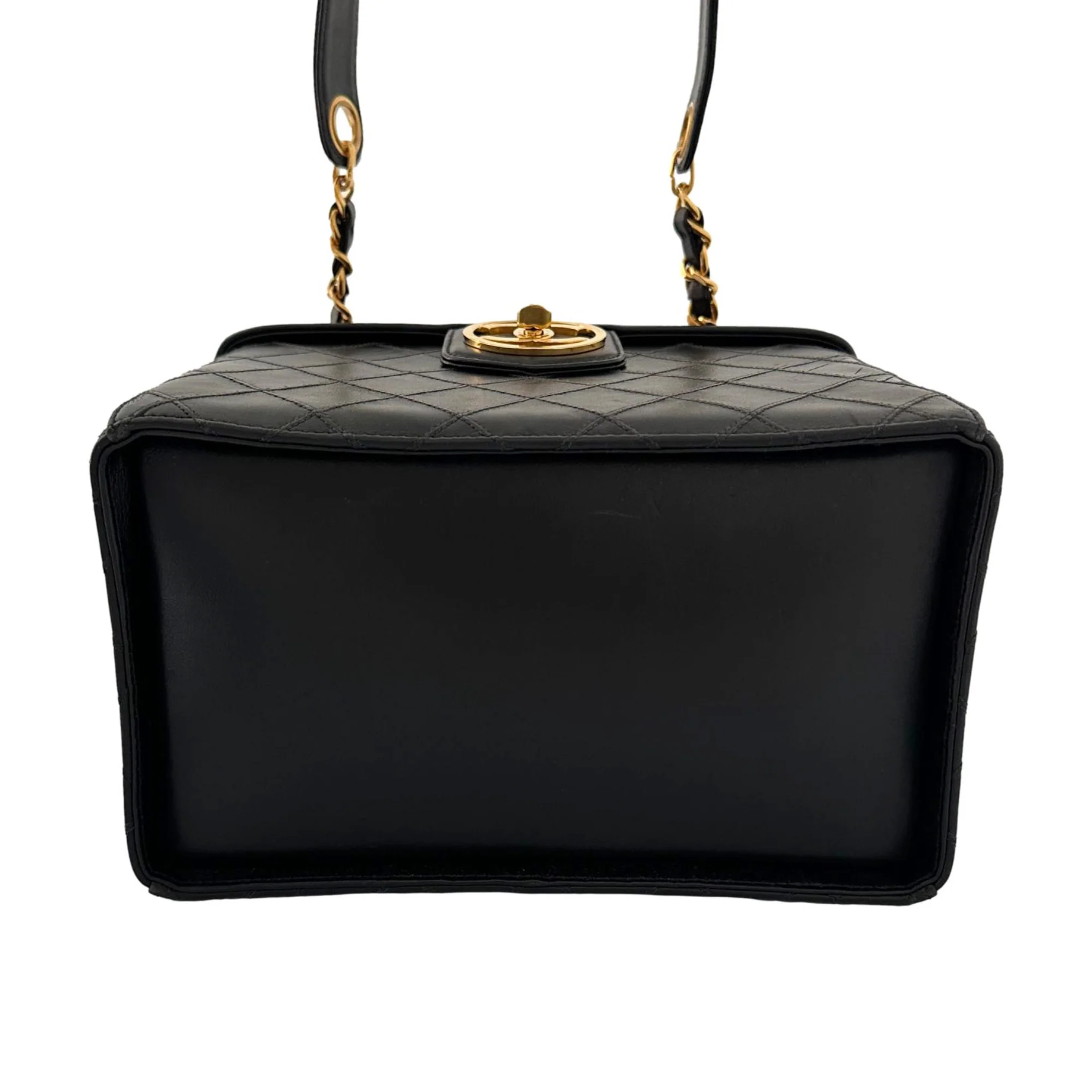 Chanel Black 2-Way Quilted Vanity Bag - Image 3