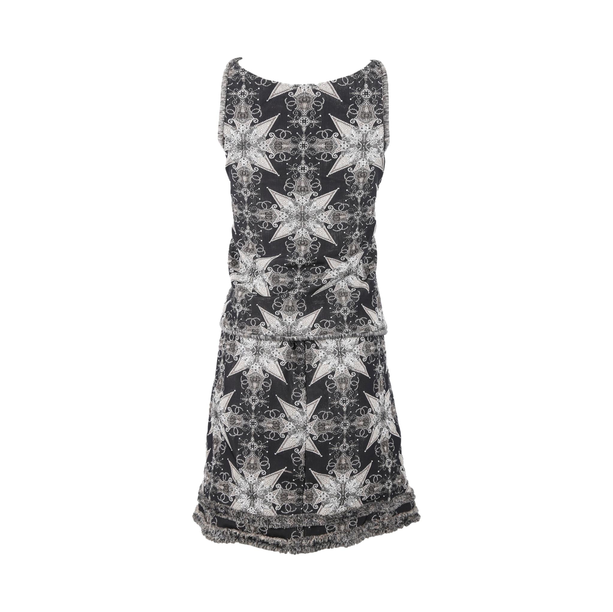 Chanel Black Beaded Skirt Set - Image 2