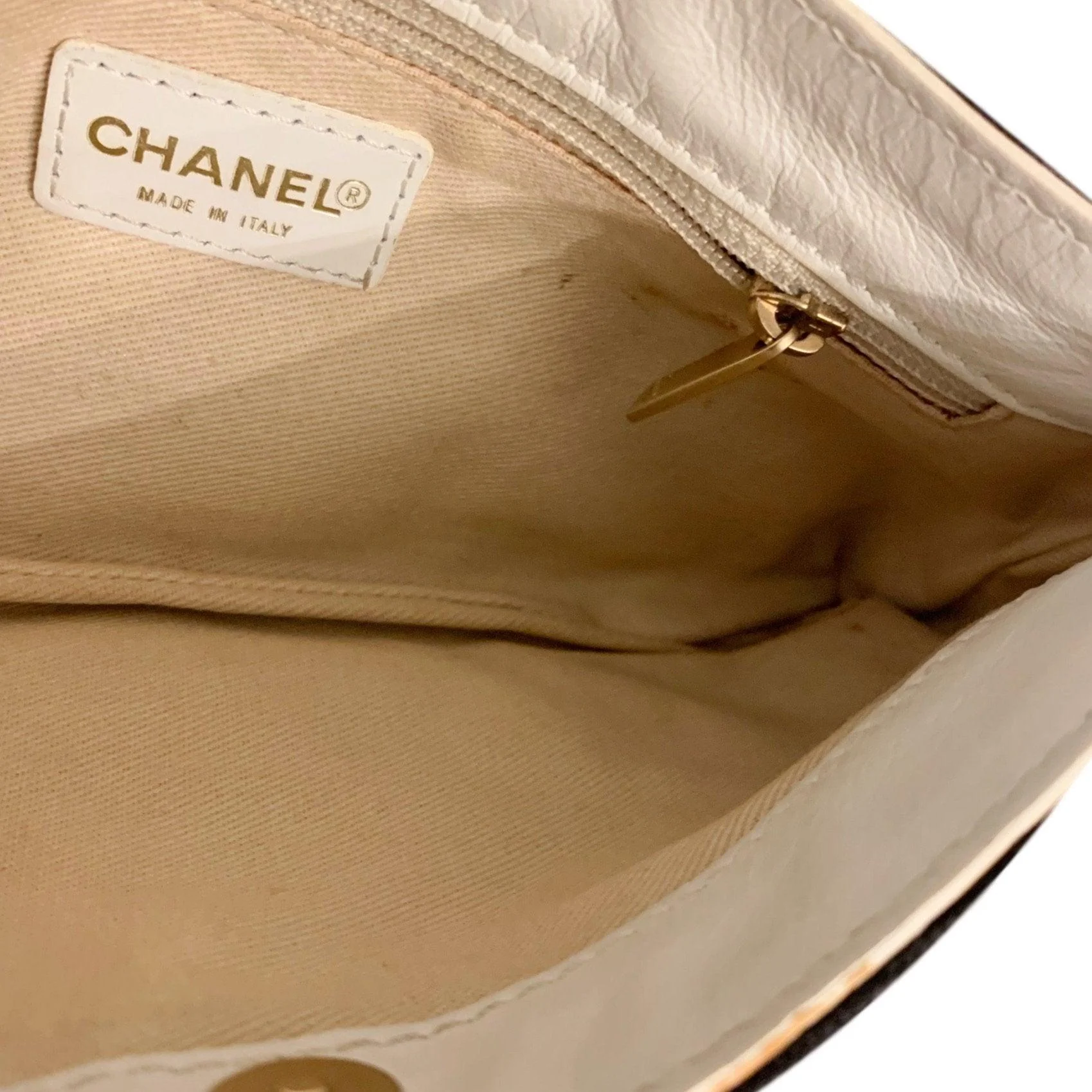 Chanel Black Canvas Shoulder Bag - Image 4