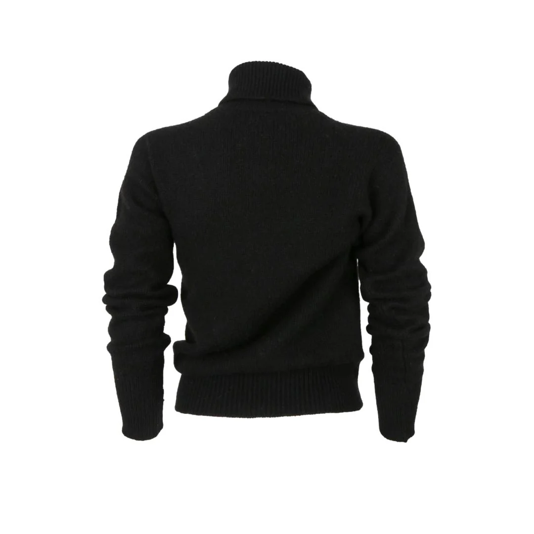 Chanel Black Cashmere Logo Turtleneck - Image 2