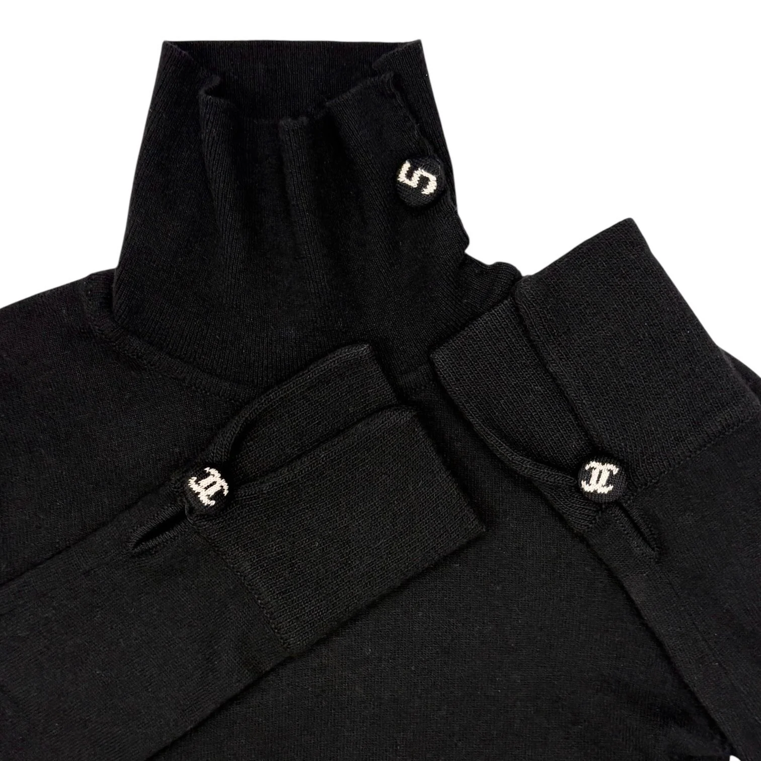 Chanel Black Cashmere Turtleneck Sweater - Image 2