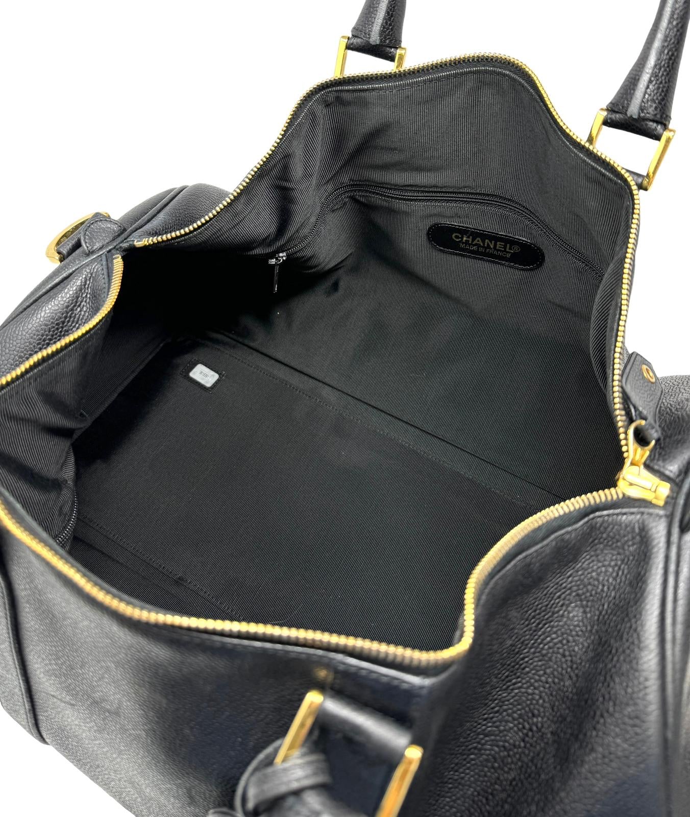 Chanel Black Caviar Carry On Bag 2/2 - Image 4