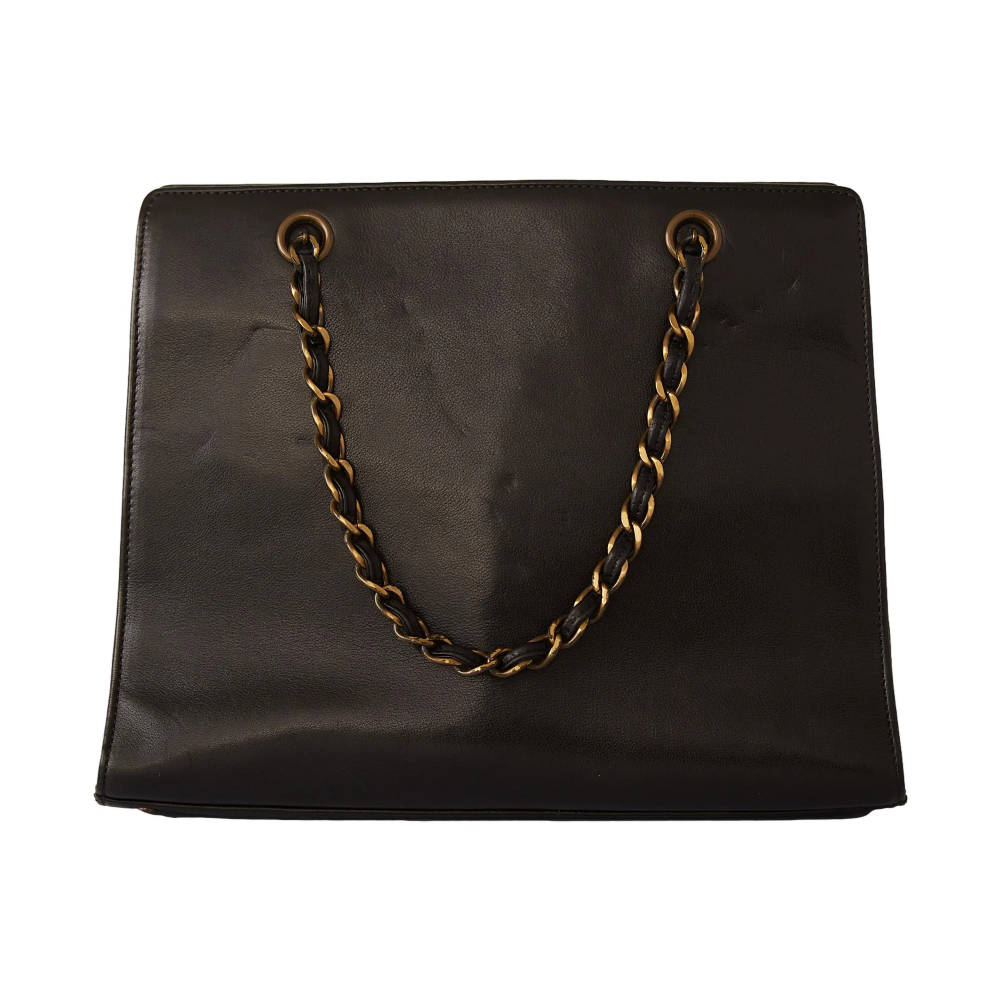 Chanel Black Chain Top Handle Bag - Image 2