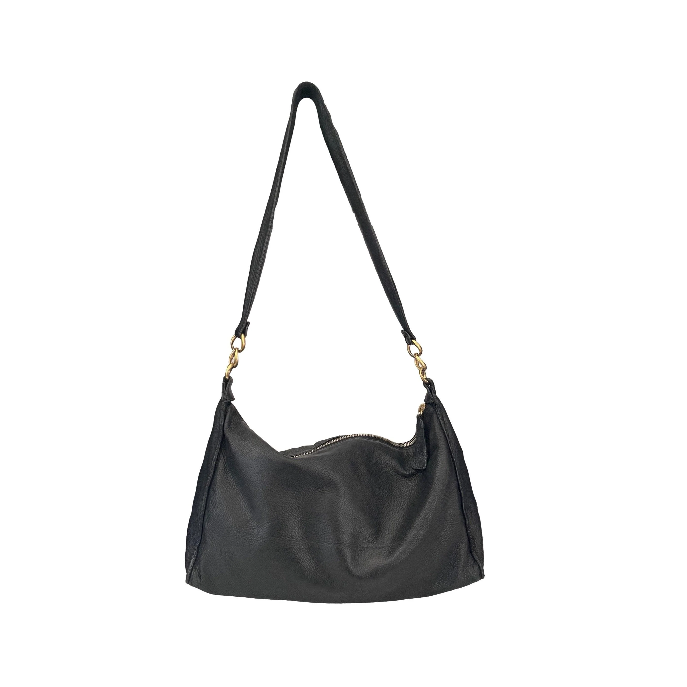 Chanel Black Caviar Logo Shoulder Bag - Image 2