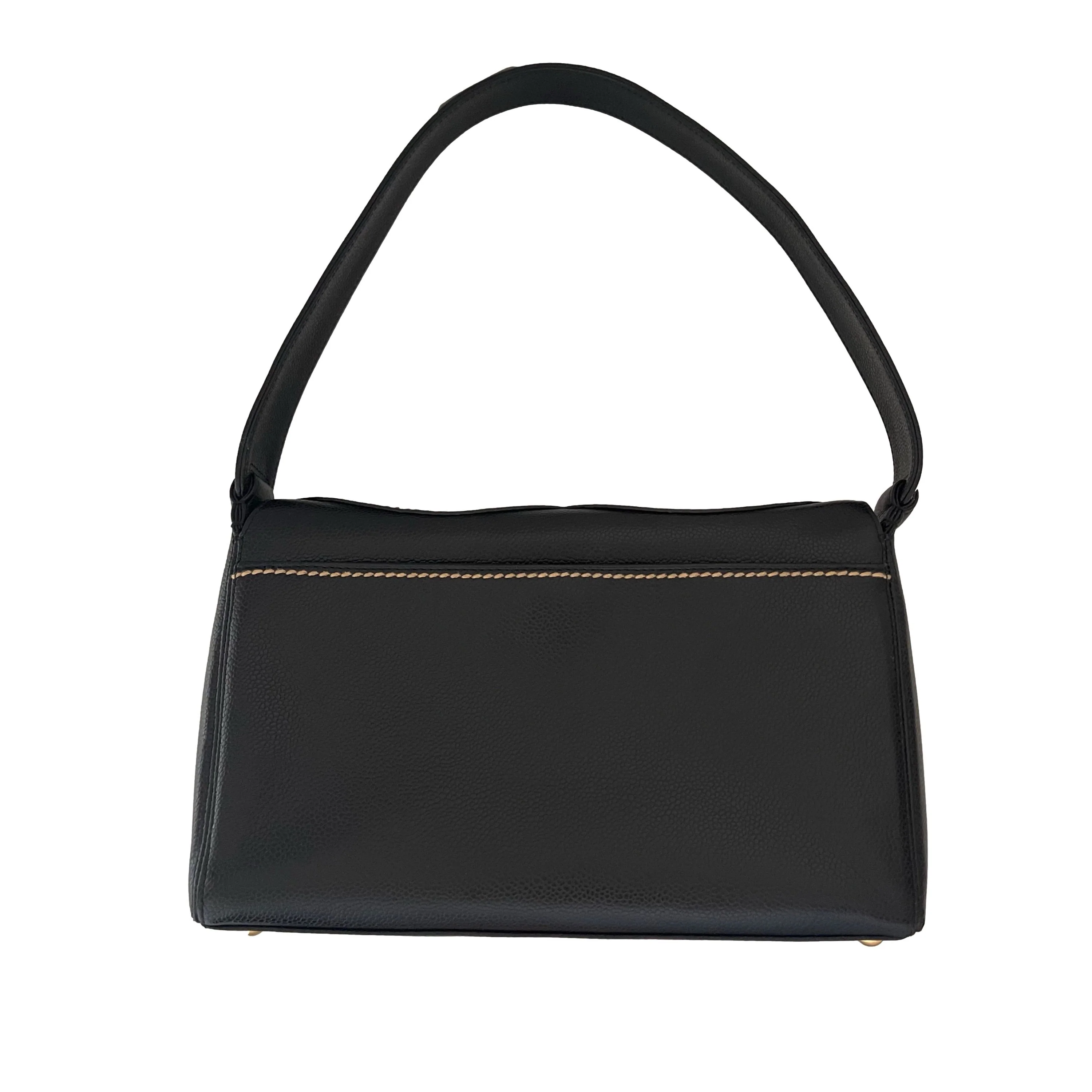 Chanel Black Caviar Logo Shoulder Bag - Image 2