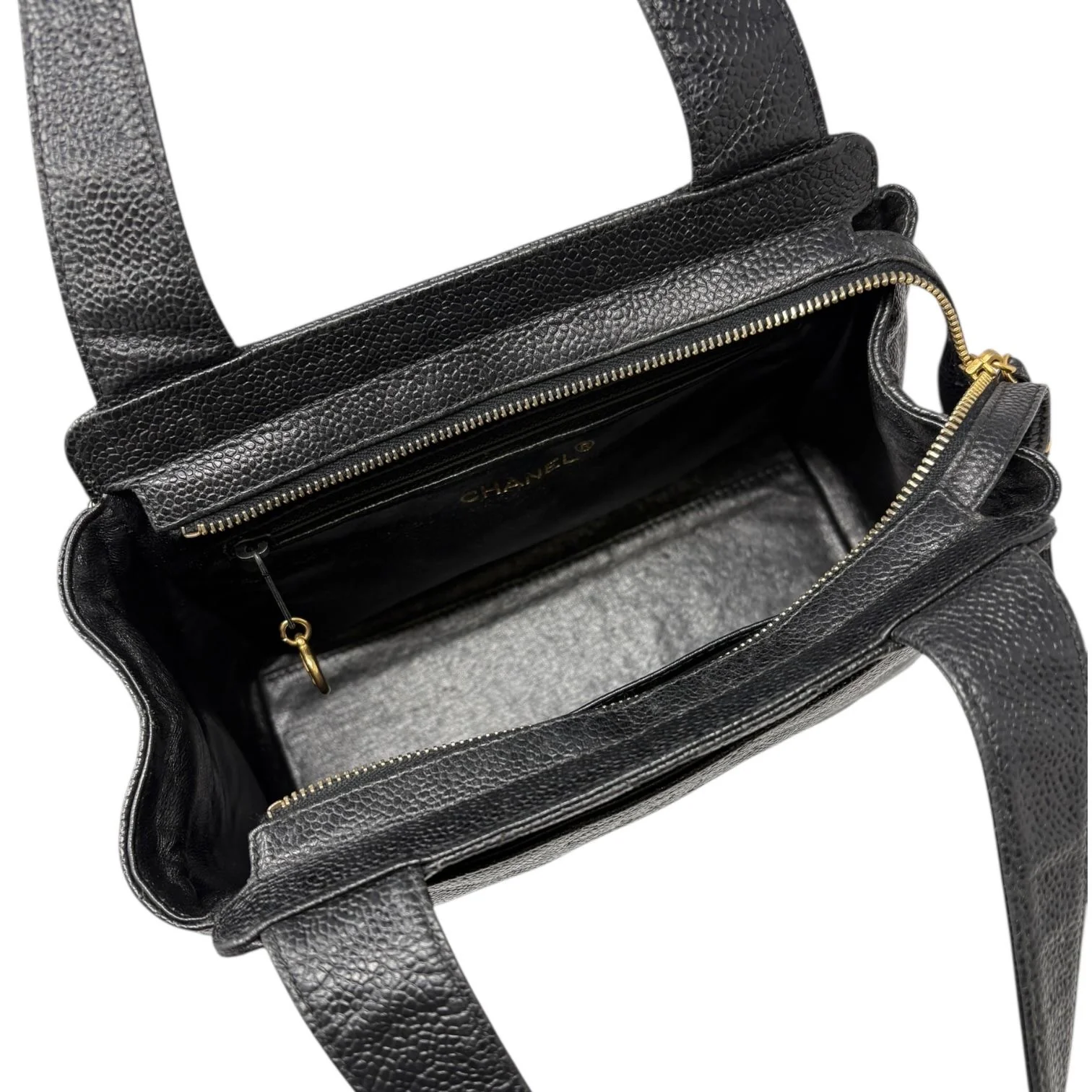 Chanel Black Caviar Shoulder Bag - Image 3