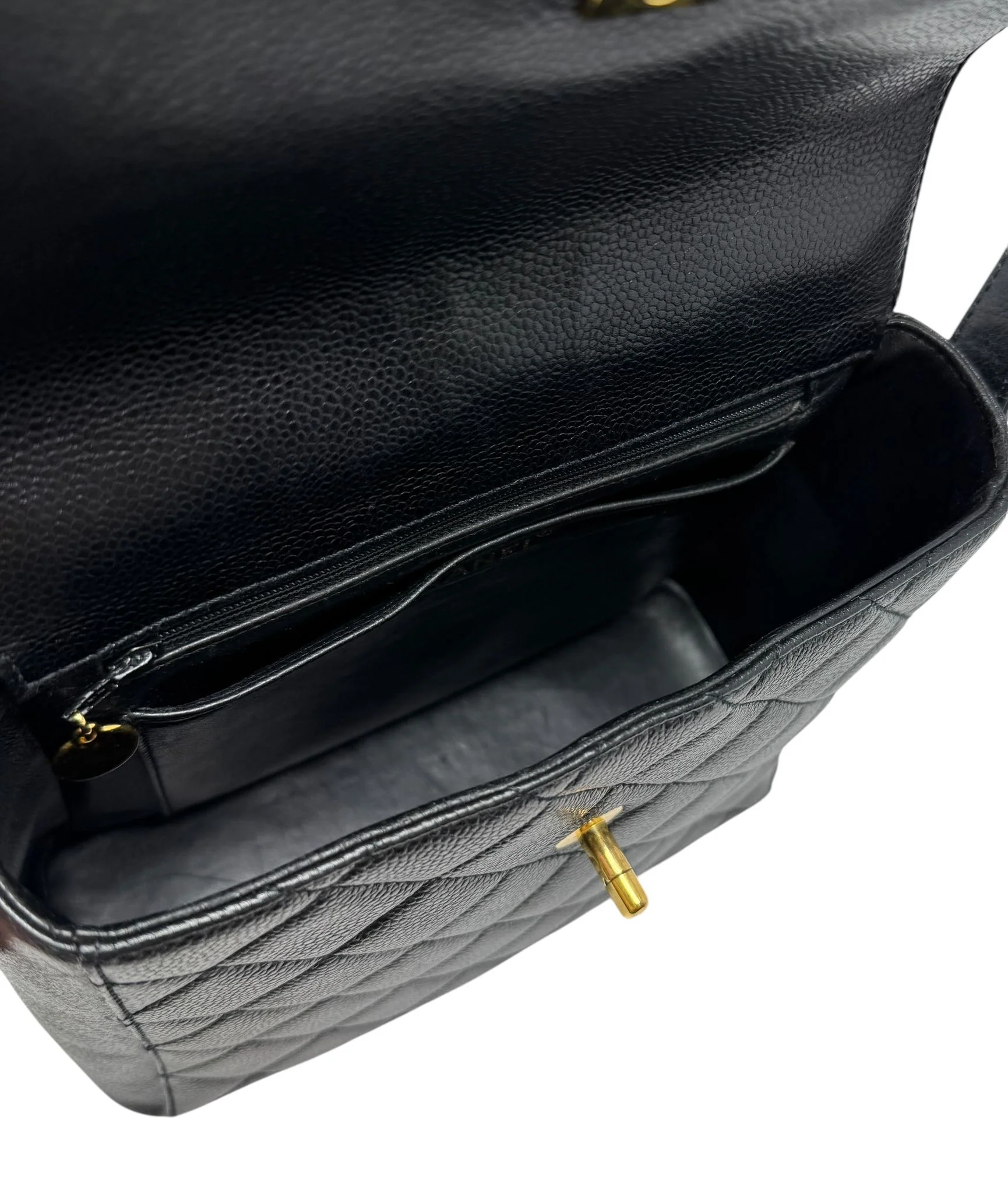 Chanel Black Caviar Shoulder Bag - Image 3