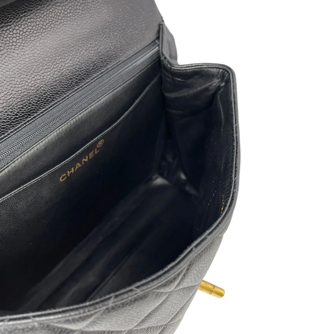 Chanel Black Caviar Top Handle Bag - Image 4