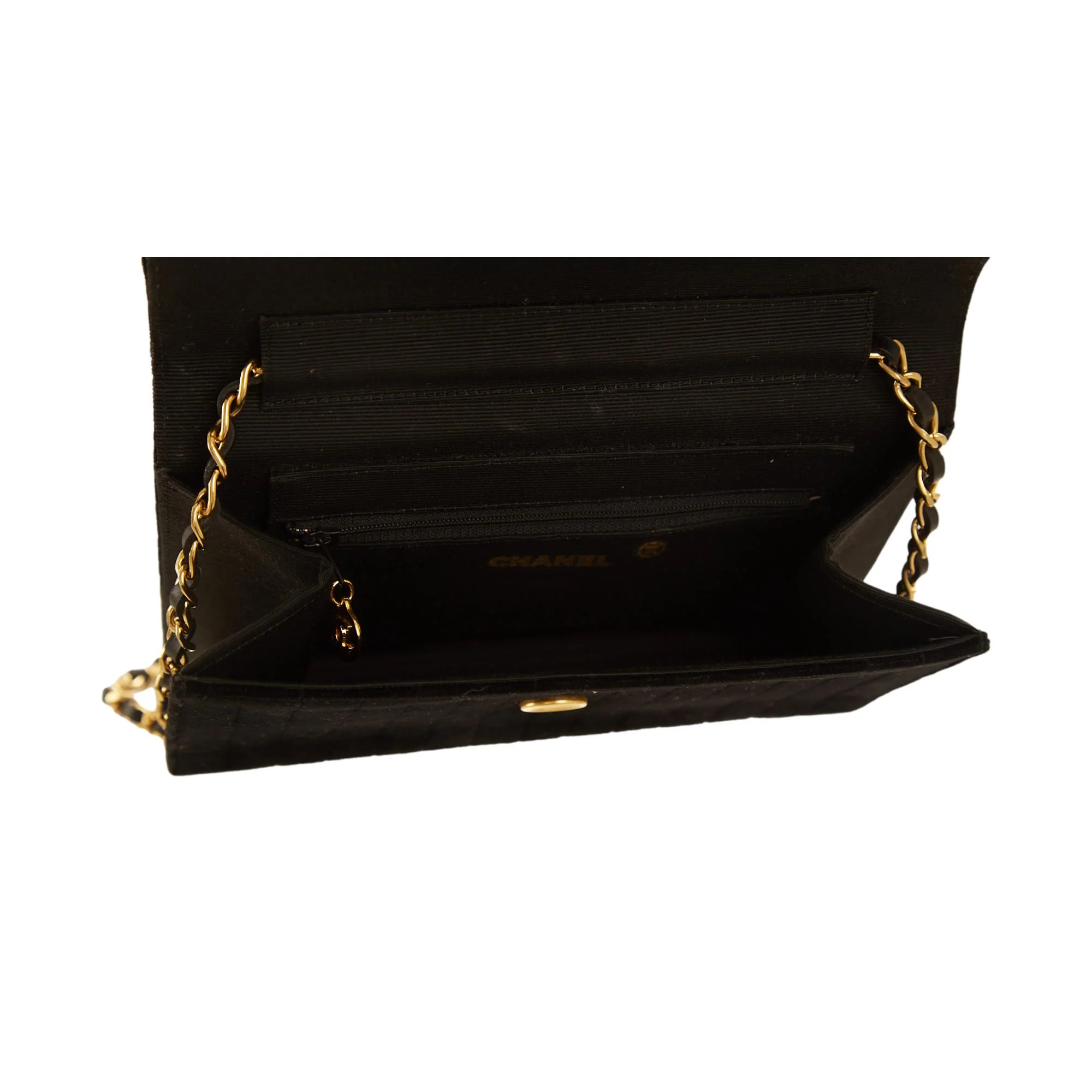 Chanel Black Velet Chain Shoulder Bag - Image 4