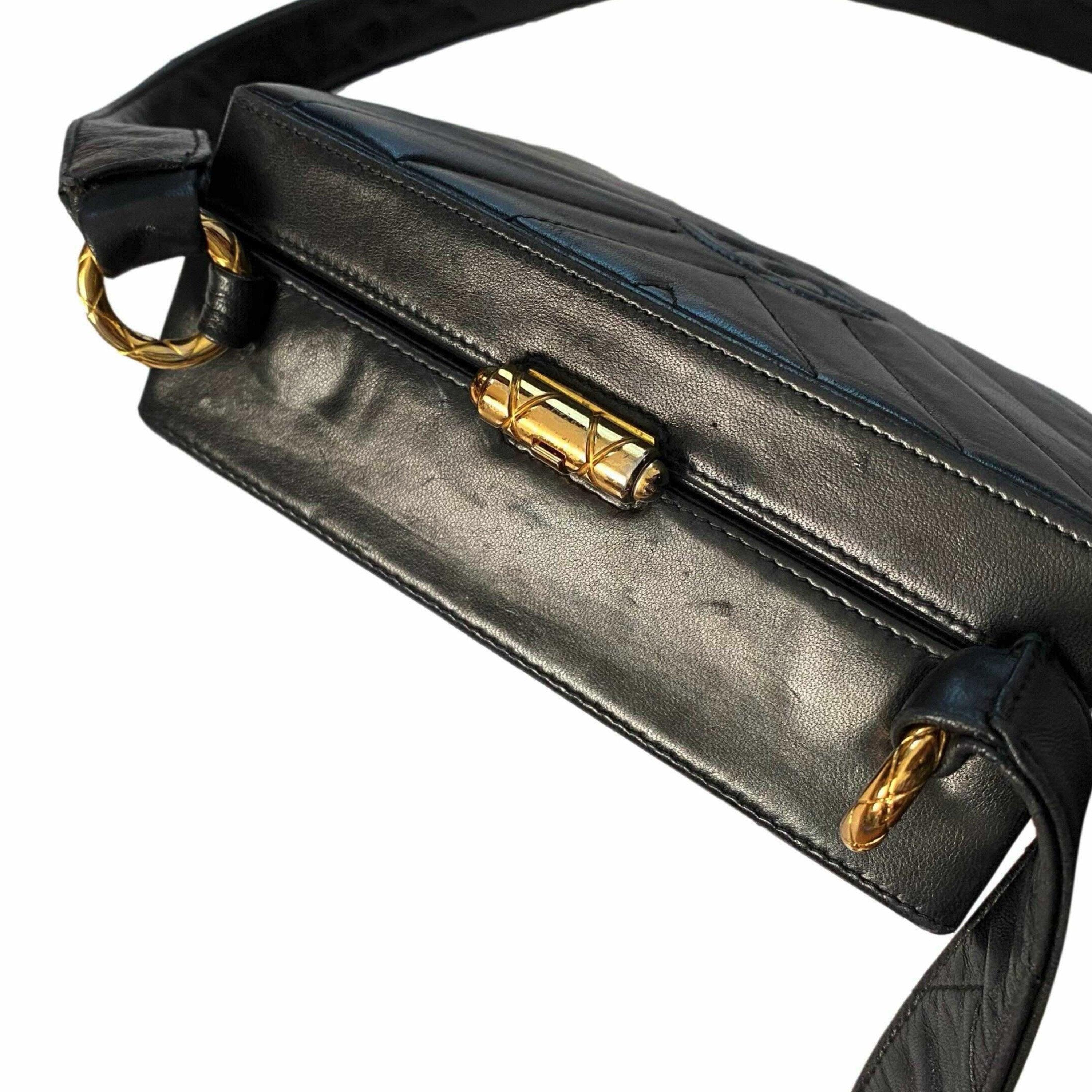 Chanel Black Chevron Box Bag - Image 5