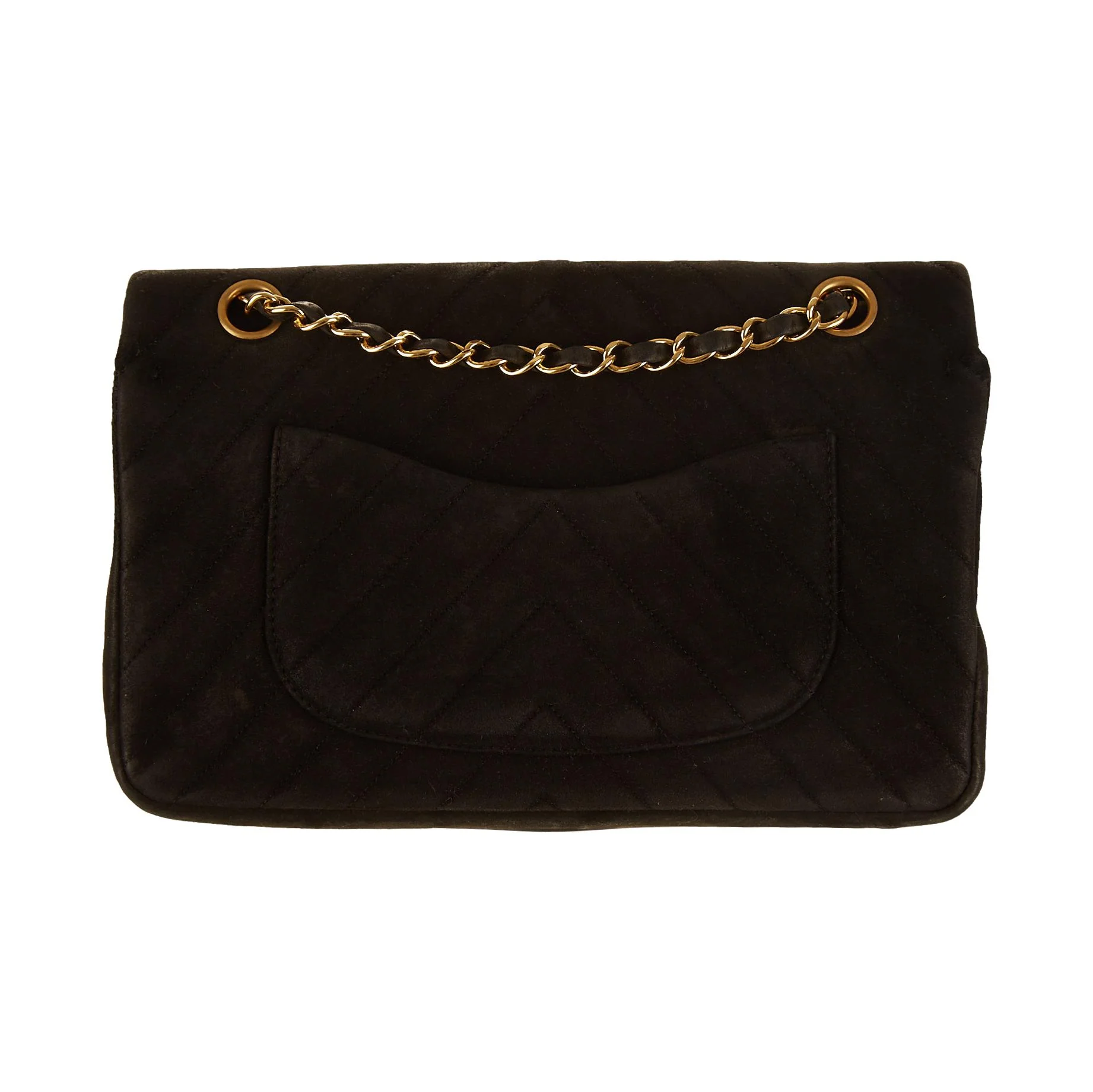 Chanel Black Chevron Double Flap Bag - Image 3