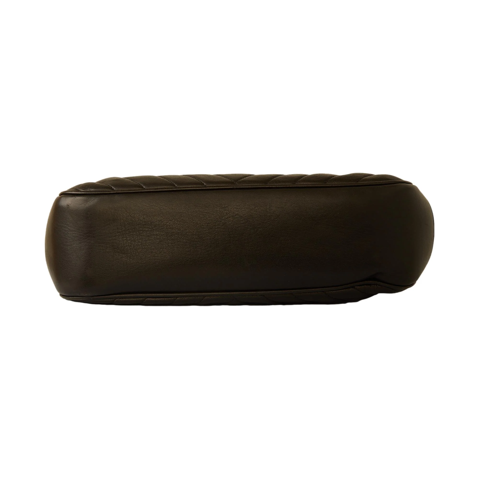 Chanel Black Chevron Quilted Jumbo Bag - Image 3