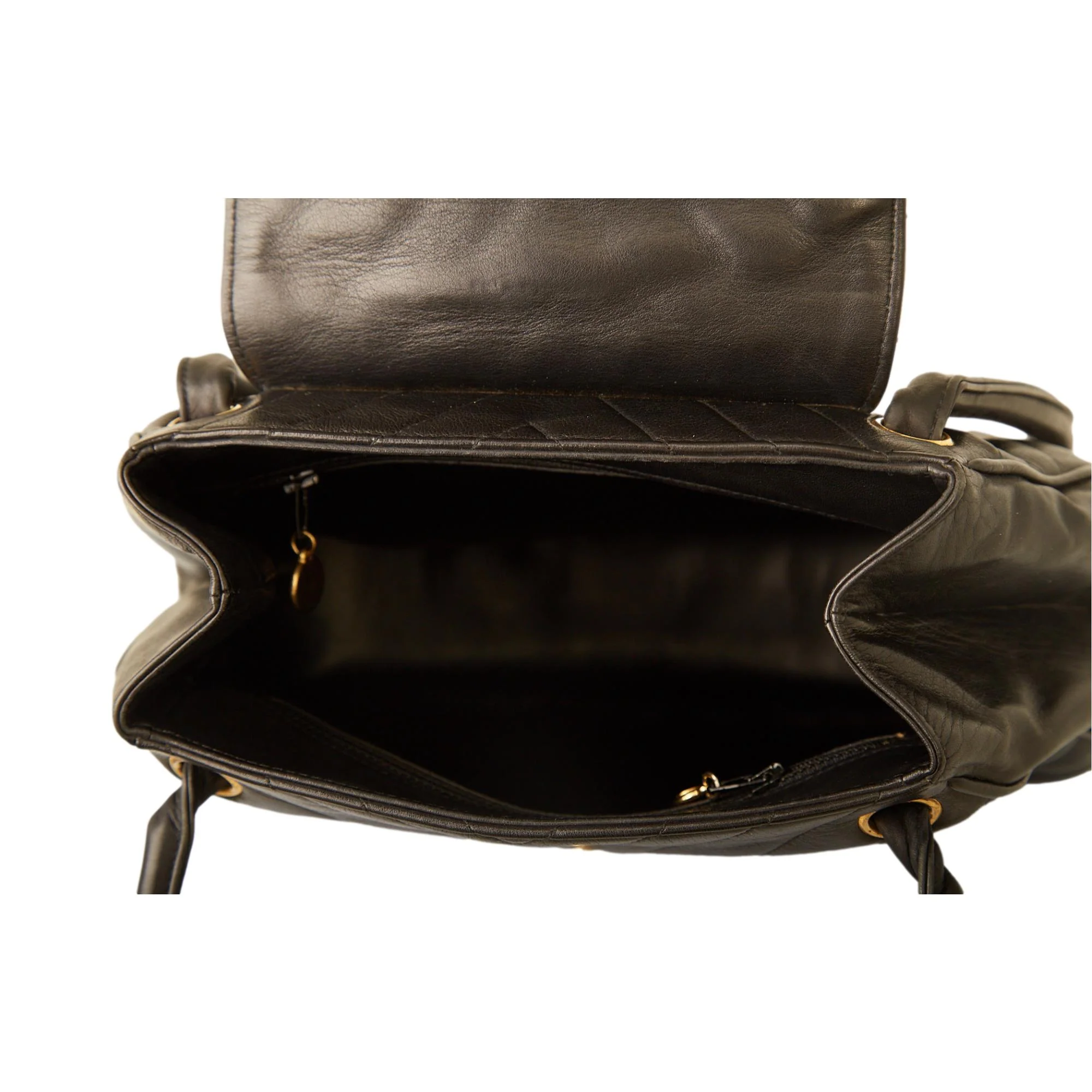 Chanel Black Chevron Quilted Jumbo Bag - Image 4